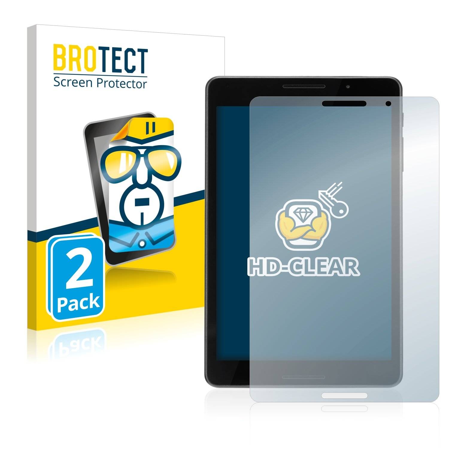2x BROTECT HD-Clear Displayschutzfolie für ZTE Grand X View