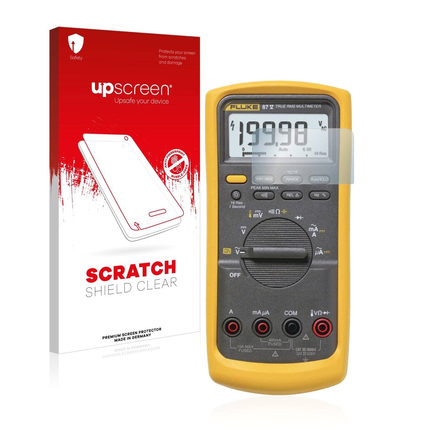 upscreen Scratch Shield Clear Premium Displayschutzfolie für Fluke