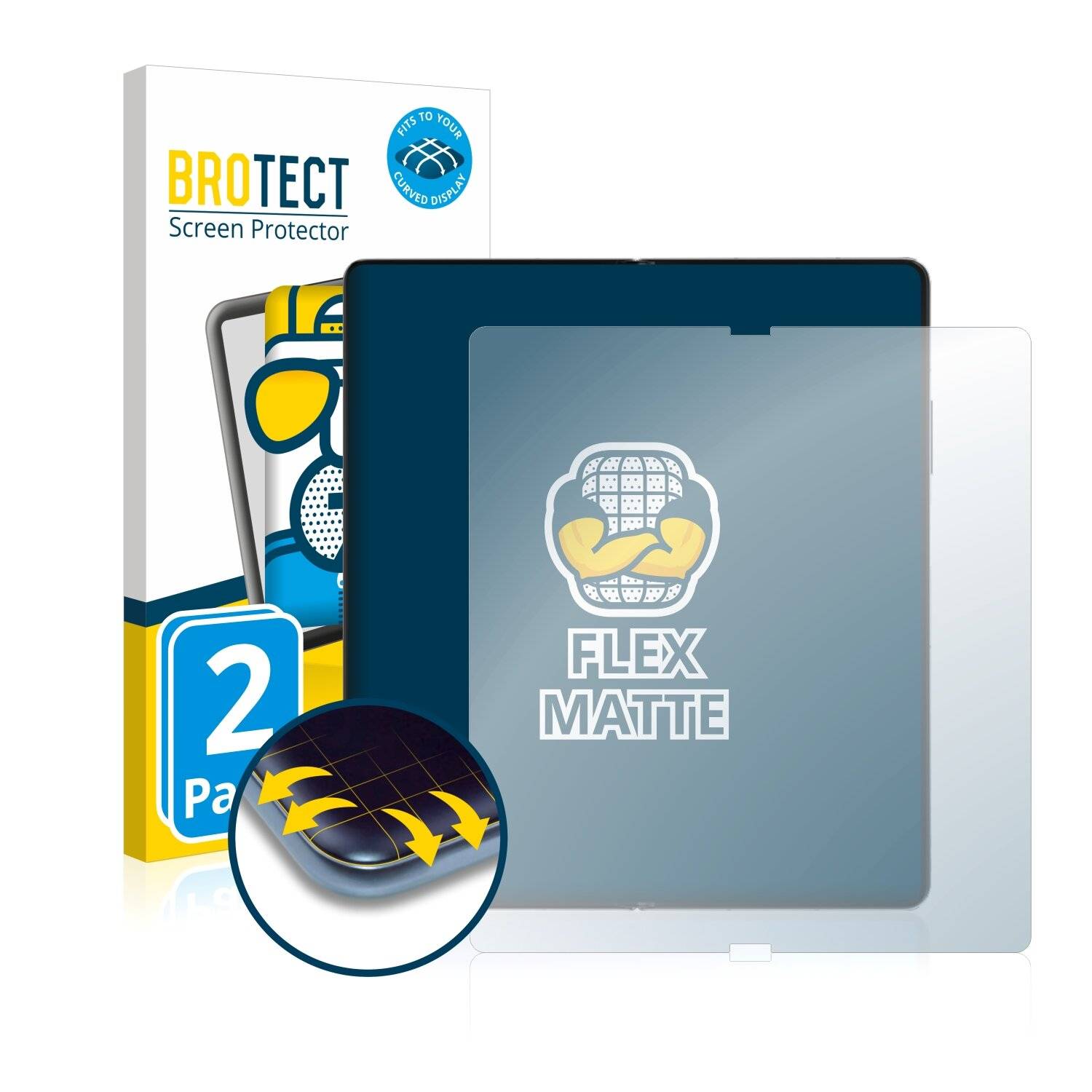 2x BROTECT Flex Matte Full-Cover Displayschutzfolie für Huawei Mate X2 (Inneres