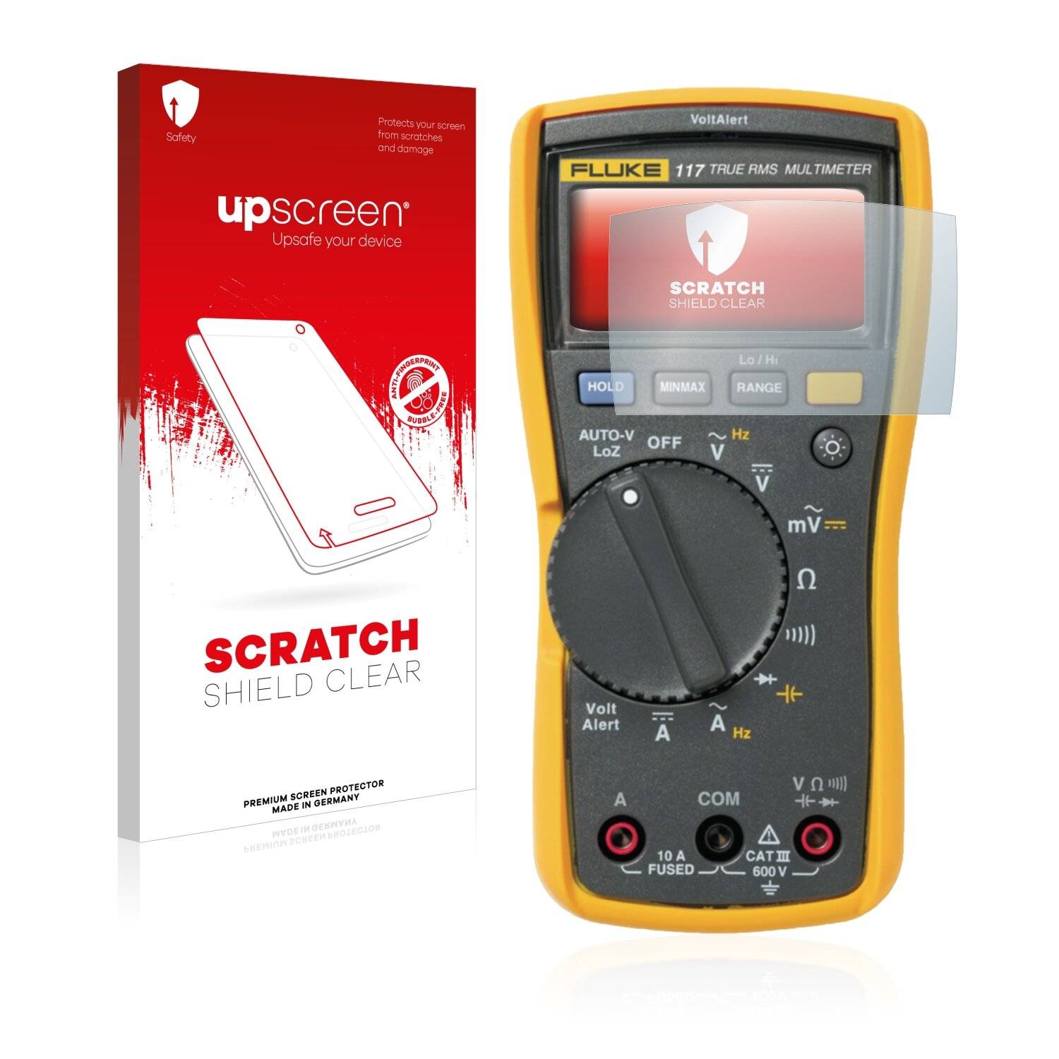 upscreen Scratch Shield Clear Premium Displayschutzfolie für Fluke MultiMeter