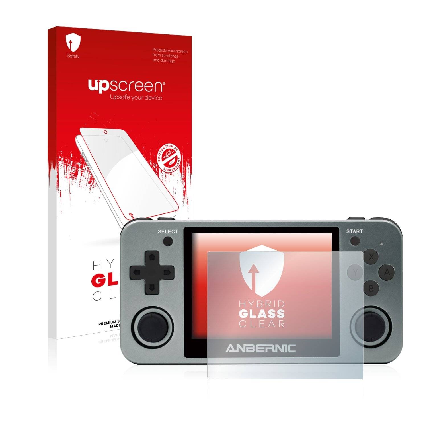 upscreen Hybrid Glass Clear Premium Schutzglas Folie für Anbernic