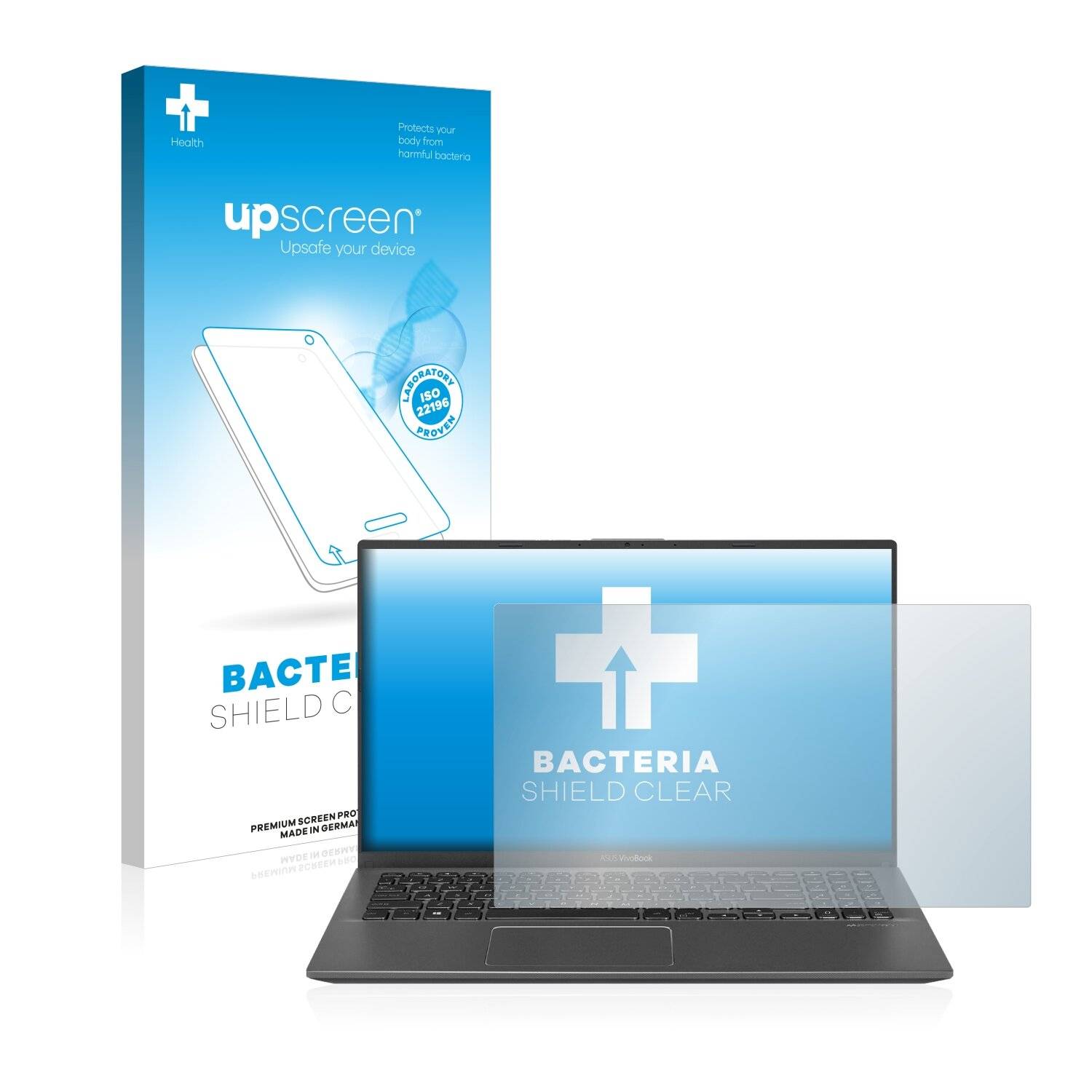upscreen Bacteria Shield Clear Premium Antibakterielle Displayschutzfolie für Asus VivoBook