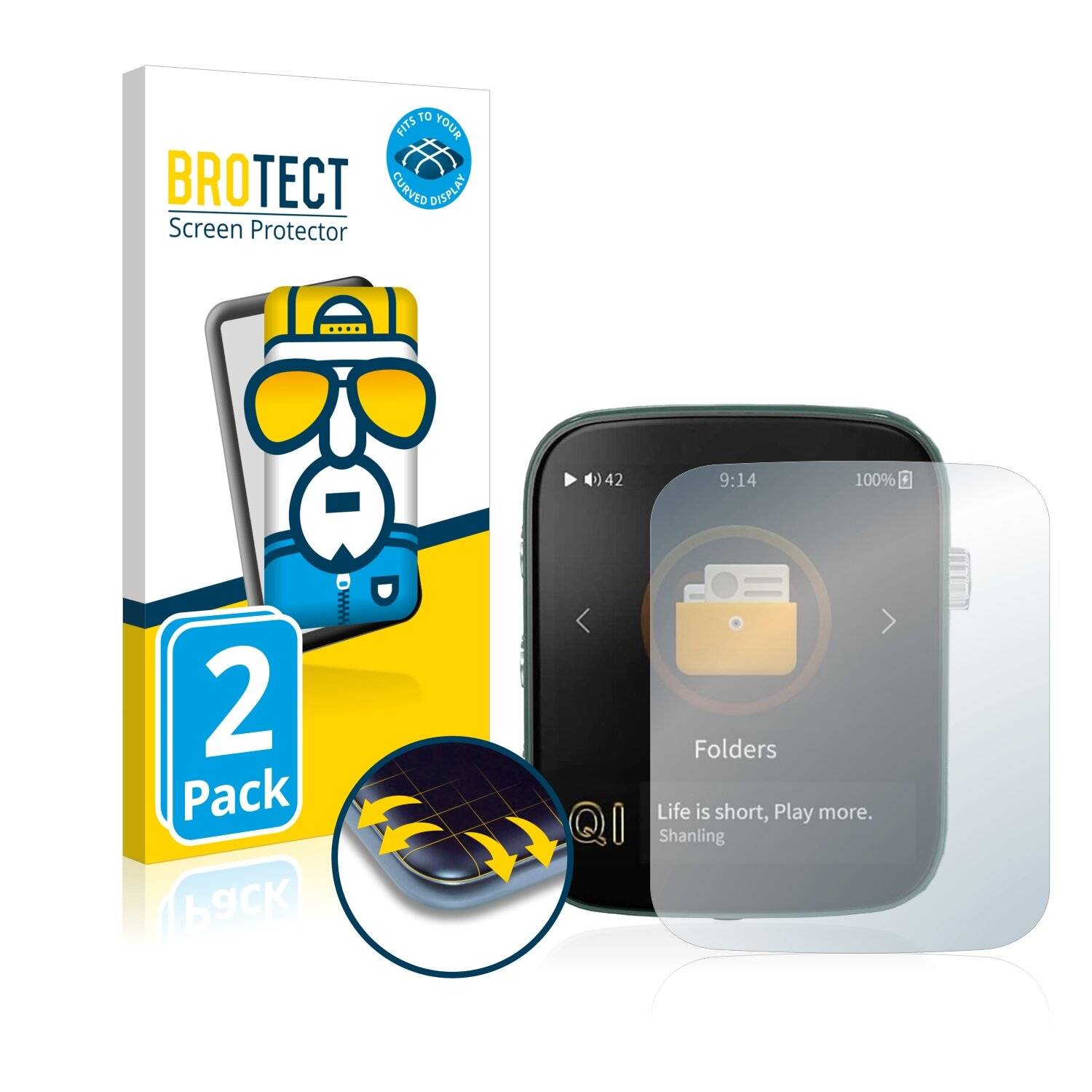 2x BROTECT Flex Full-Cover Displayschutzfolie für Shanling