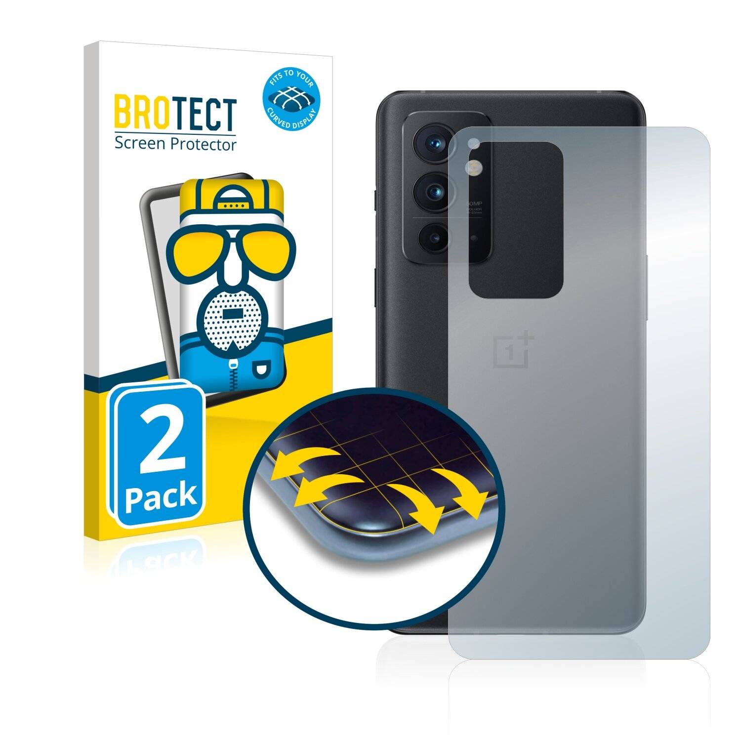 2x BROTECT Flex Matte Full-Cover Displayschutzfolie für OnePlus 9RT 5G