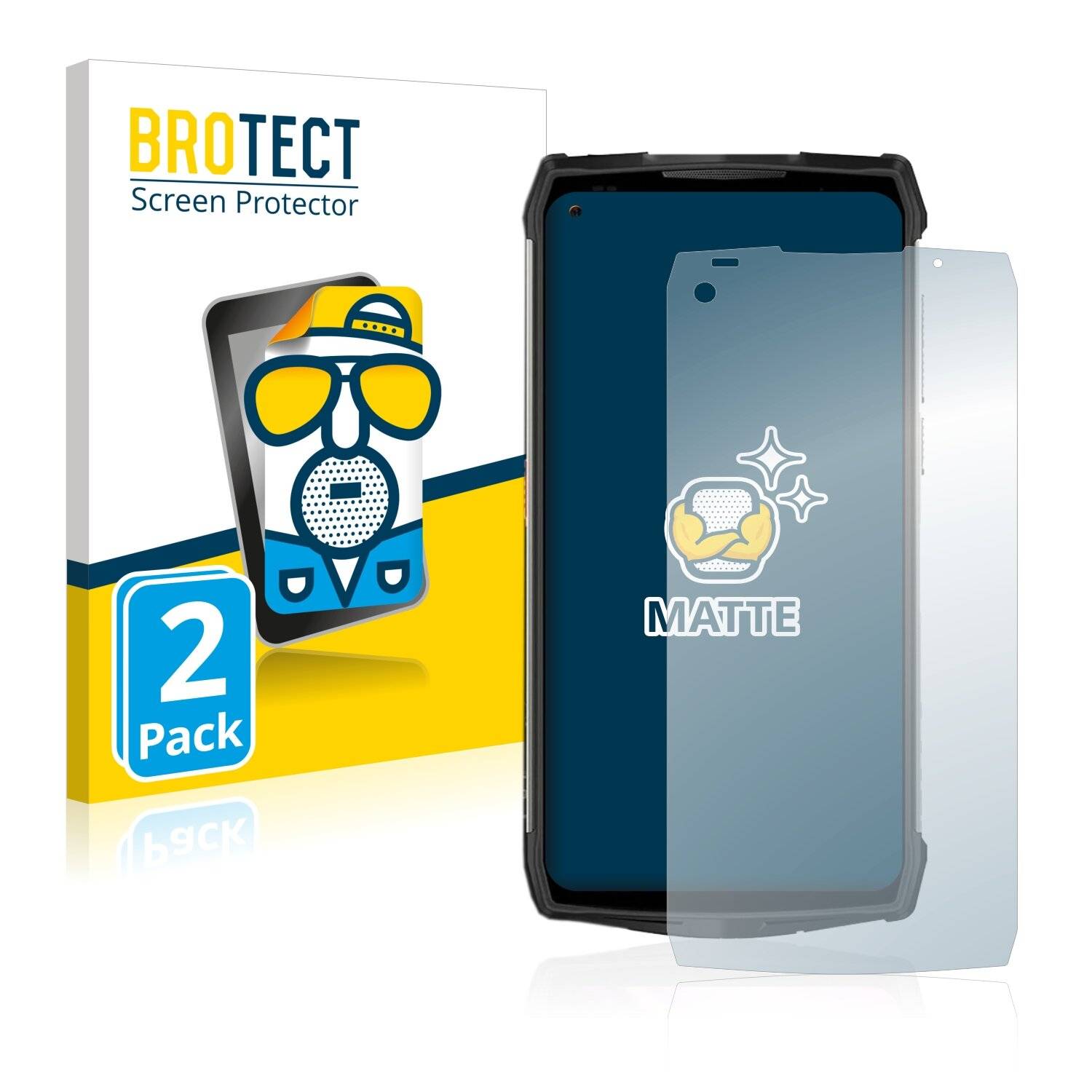 2x BROTECT Matte Displayschutzfolie für Ulefone Power Armor 13 - Entspiegelt,