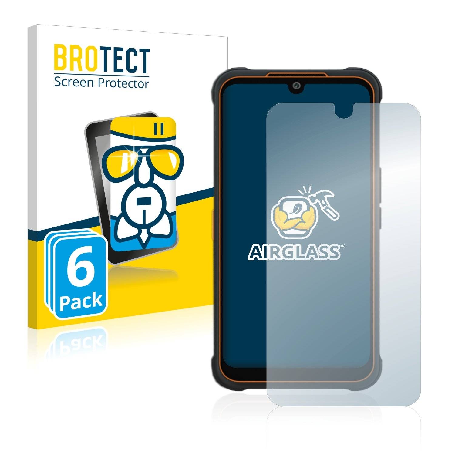 6x BROTECT AirGlass Schutzglas Folie für AGM Glory