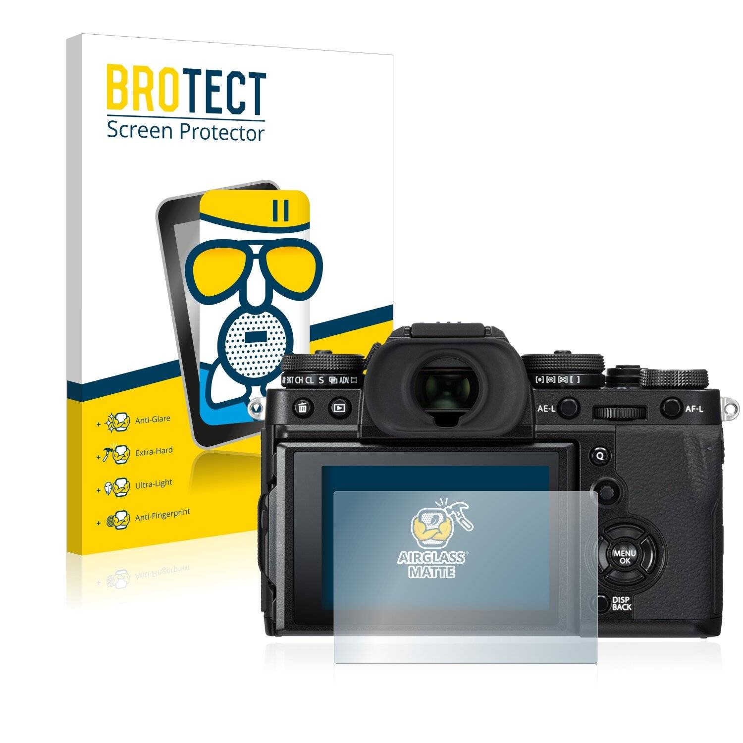 BROTECT AirGlass Matte Schutzglas Folie für Fujifilm X-T3