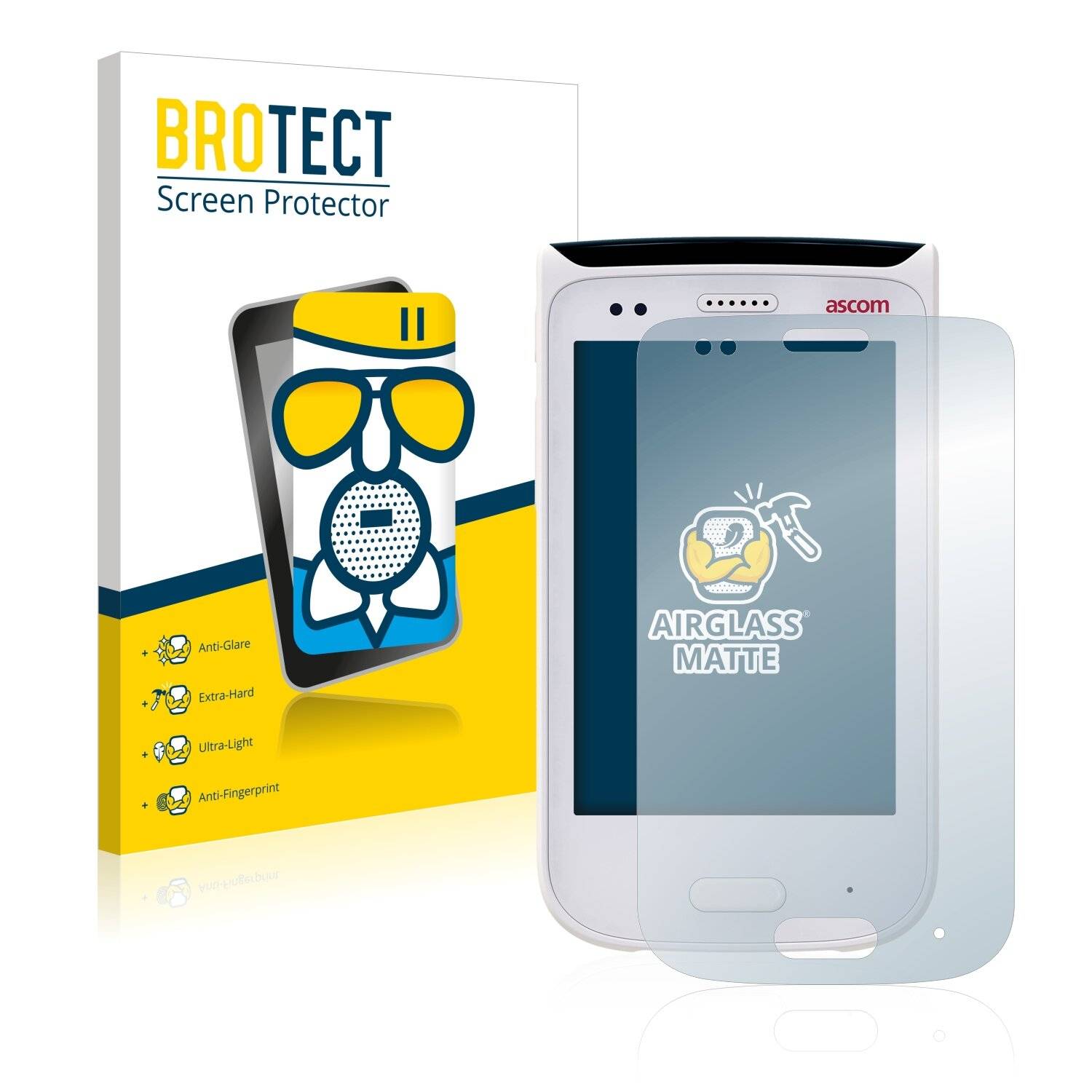 BROTECT AirGlass Matte Schutzglas Folie für Ascom Myco