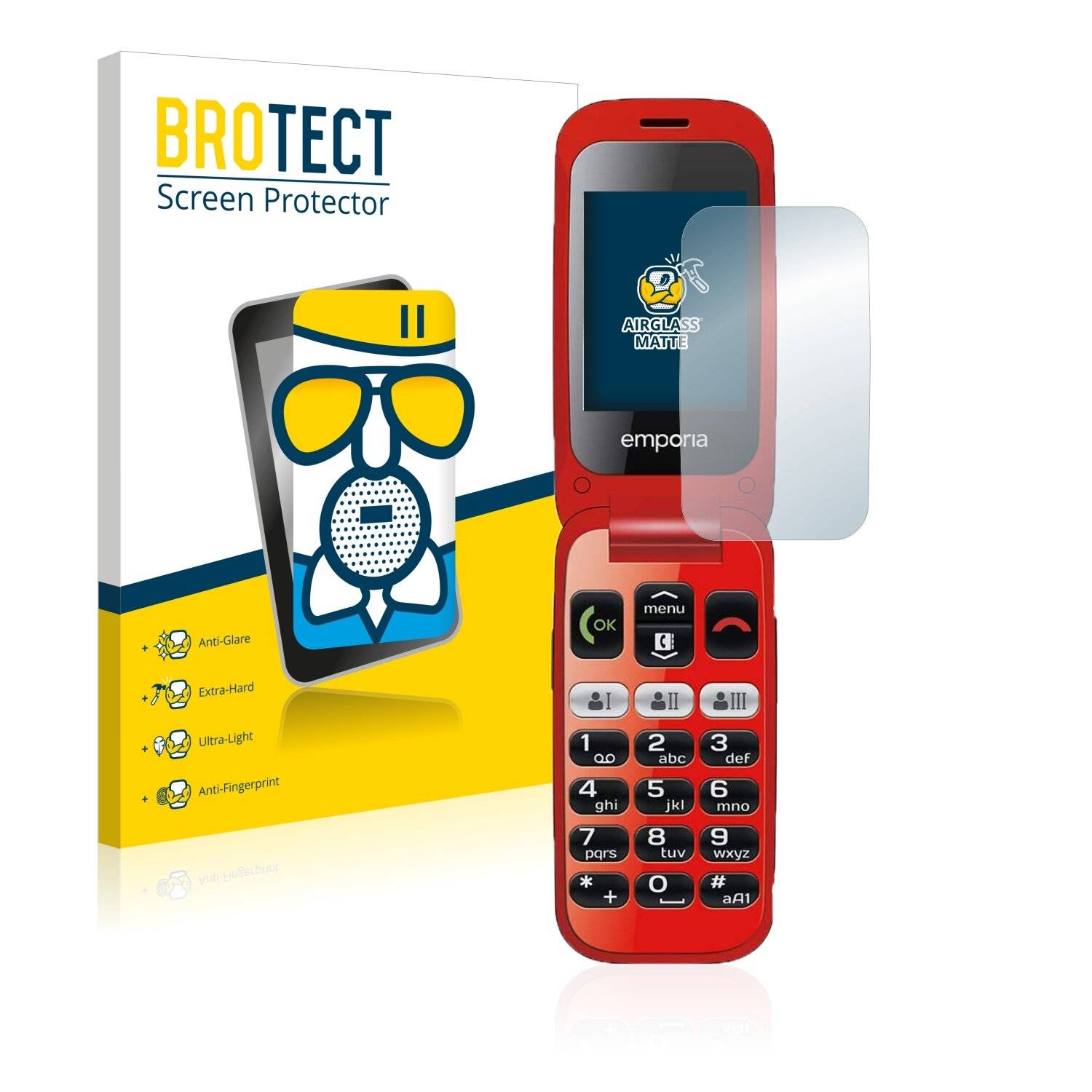 BROTECT AirGlass Matte Schutzglas Folie für Emporia