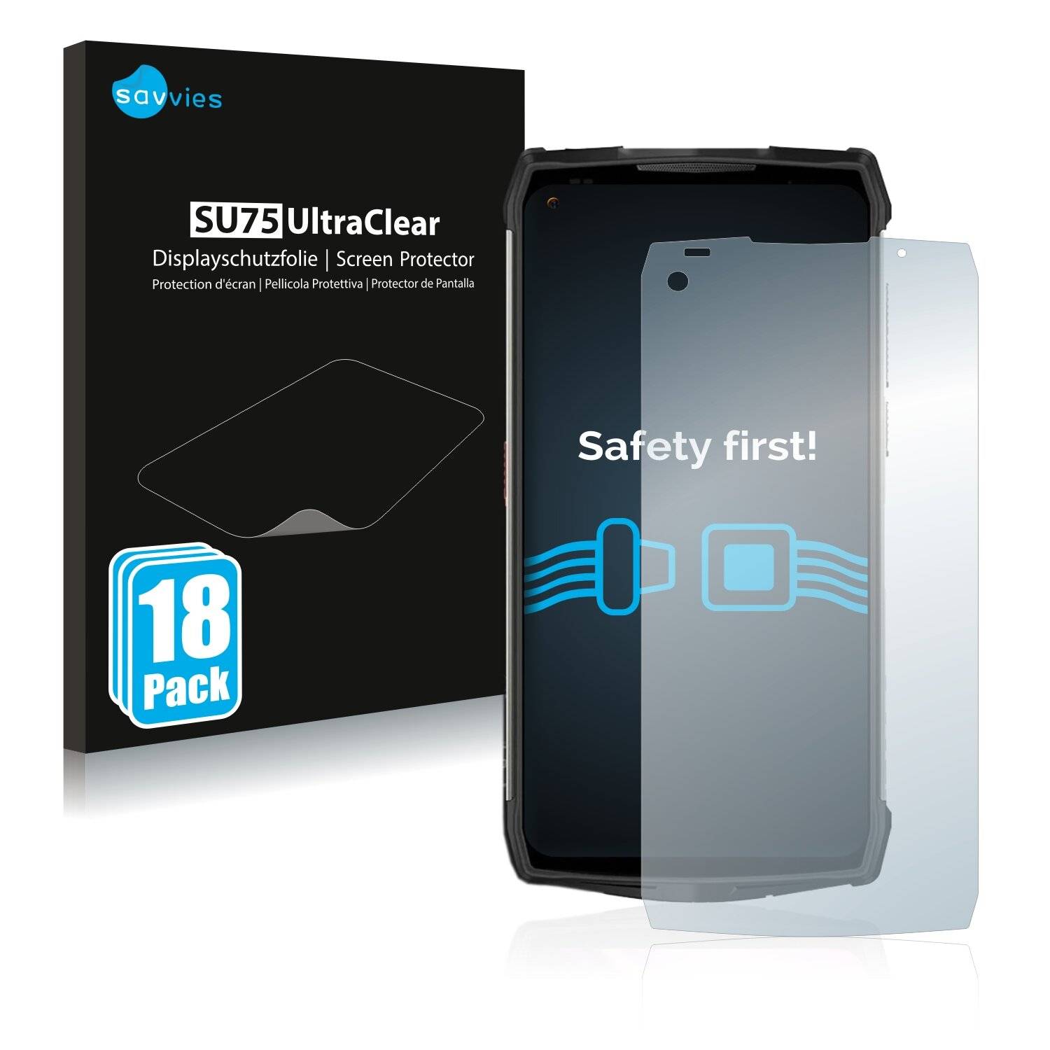 18x Savvies SU75 Displayschutzfolie für Ulefone Power Armor