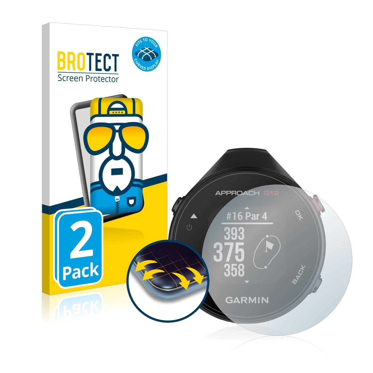 2x BROTECT Flex Full-Cover Displayschutzfolie für Garmin Approach
