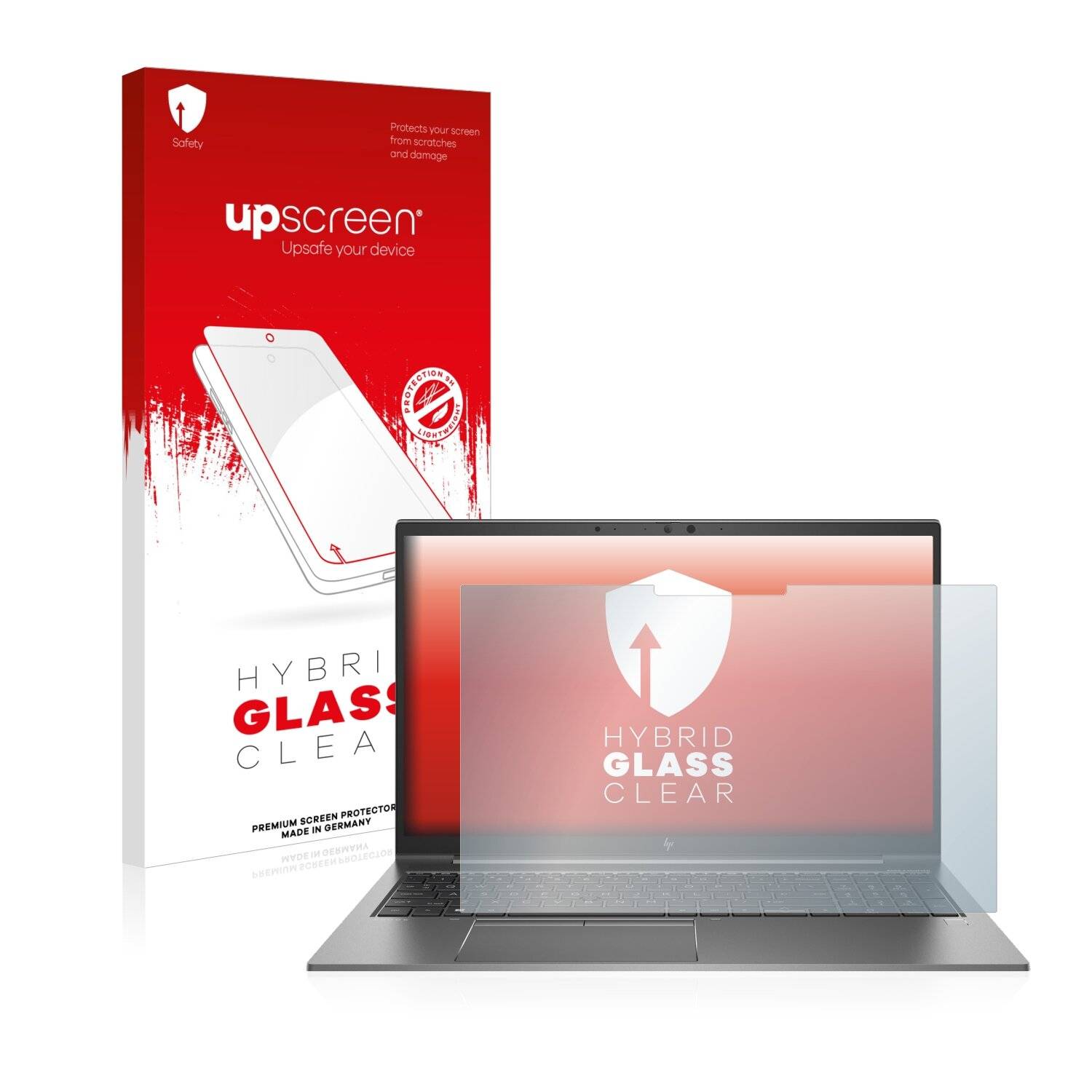upscreen Hybrid Glass Clear Premium Schutzglas Folie für HP ZBook Firefly 15