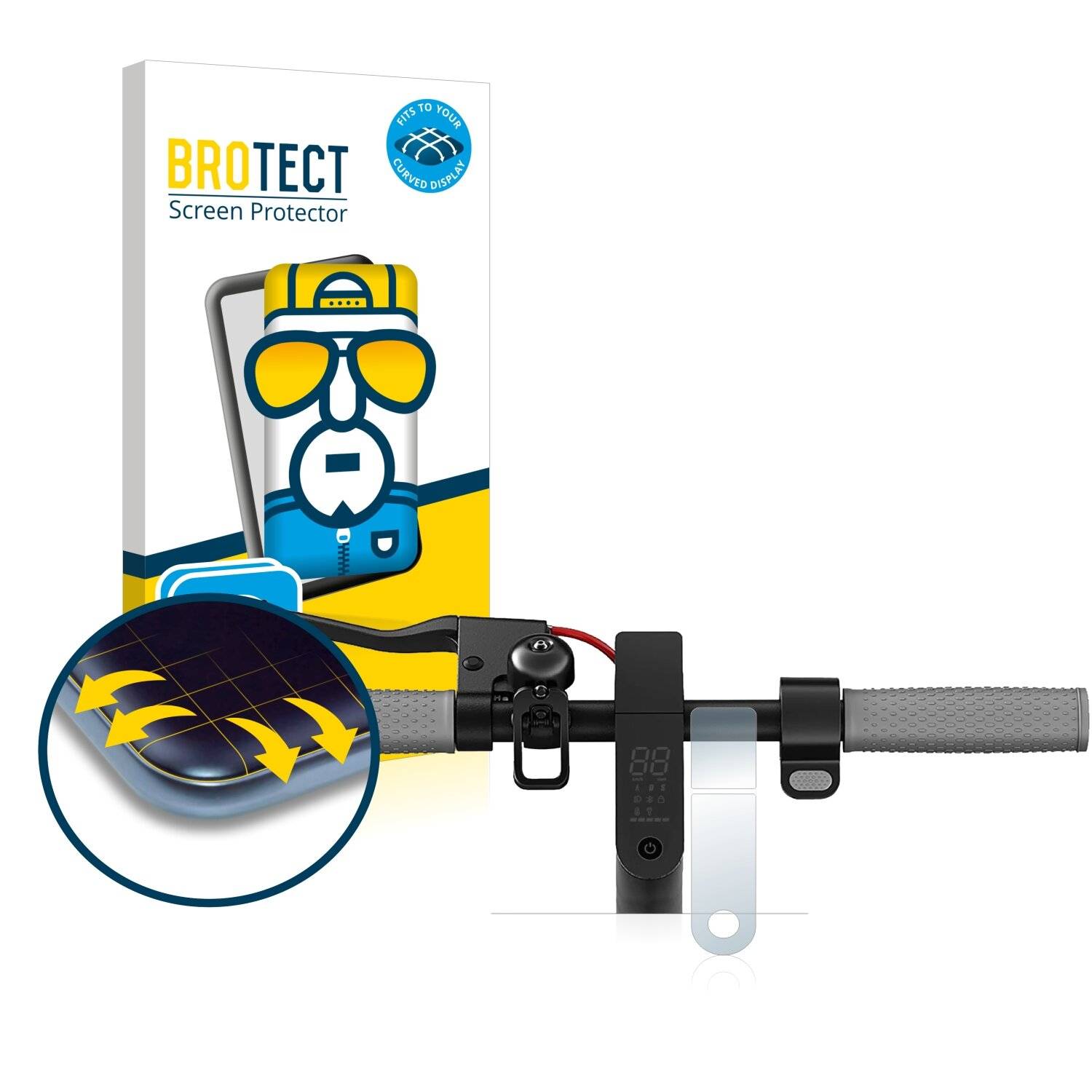 2x BROTECT Flex Full-Cover Displayschutzfolie für Xiaomi Mi