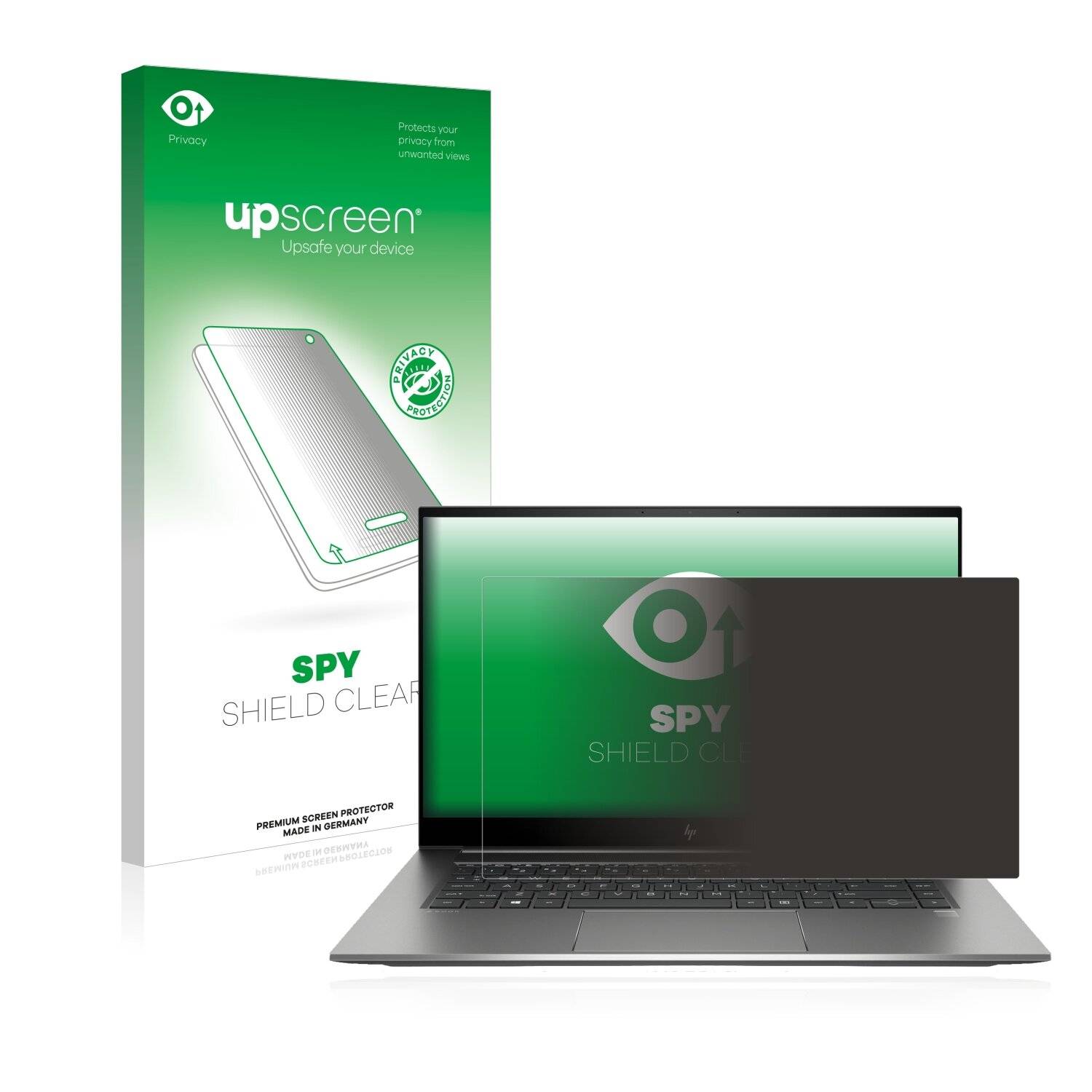 upscreen Spy Shield Clear Premium Blickschutzfolie für HP ZBook Studio