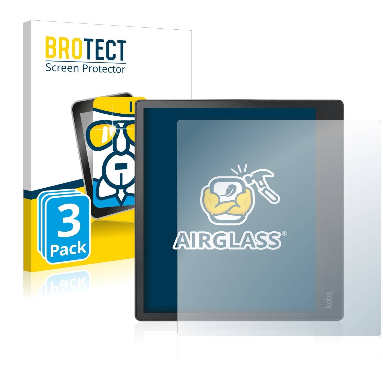 3x BROTECT AirGlass Schutzglas Folie für Kobo