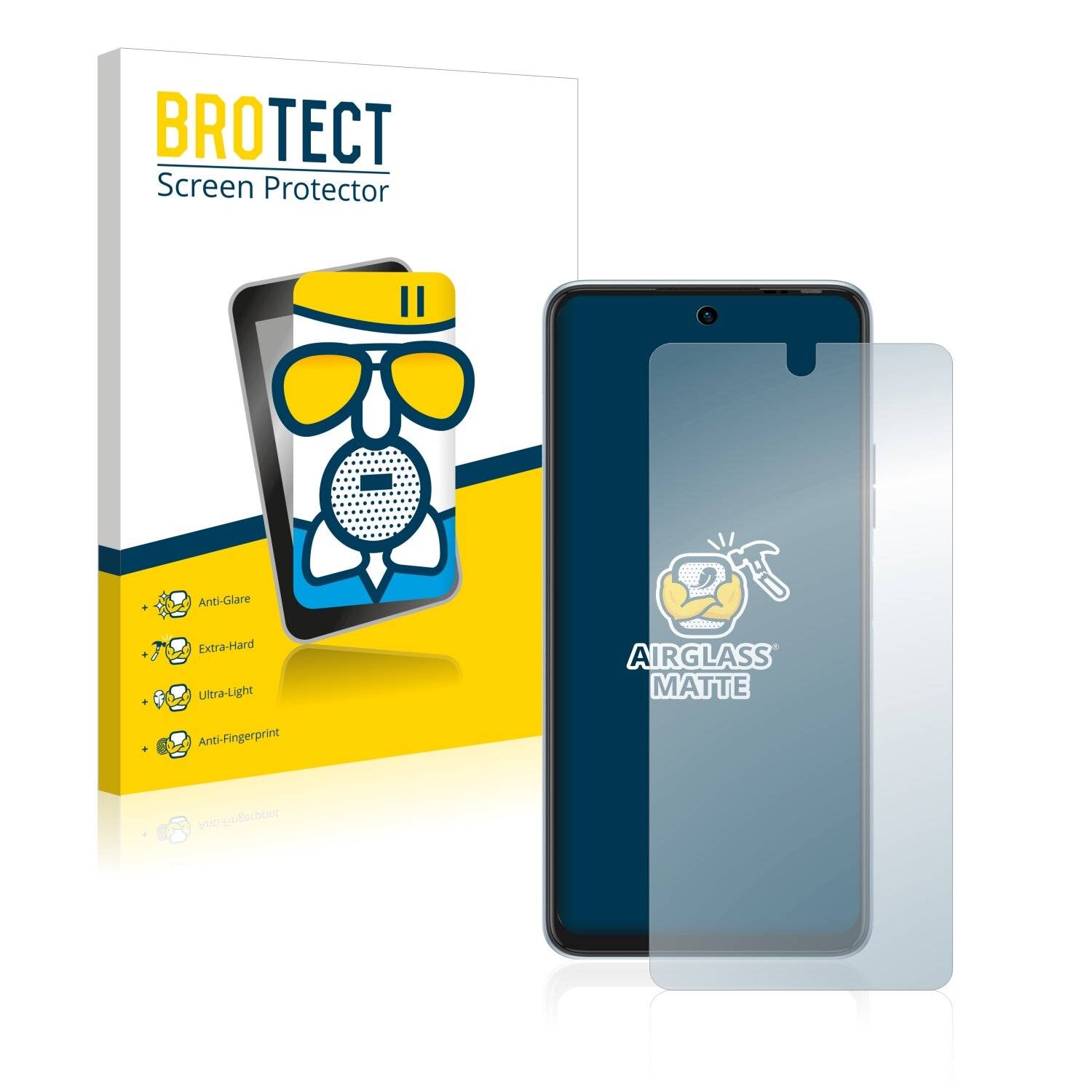 BROTECT AirGlass Matte Schutzglas Folie für Tecno Camon