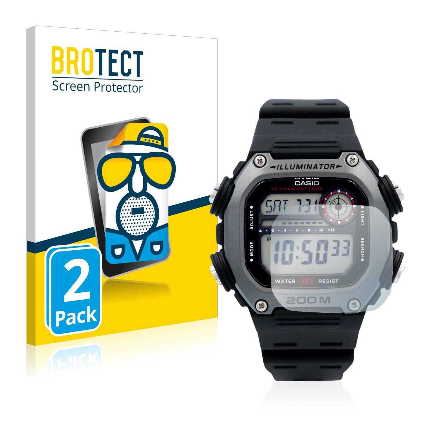2x BROTECT Matte Displayschutzfolie für Casio DW-291H - Entspiegelt,