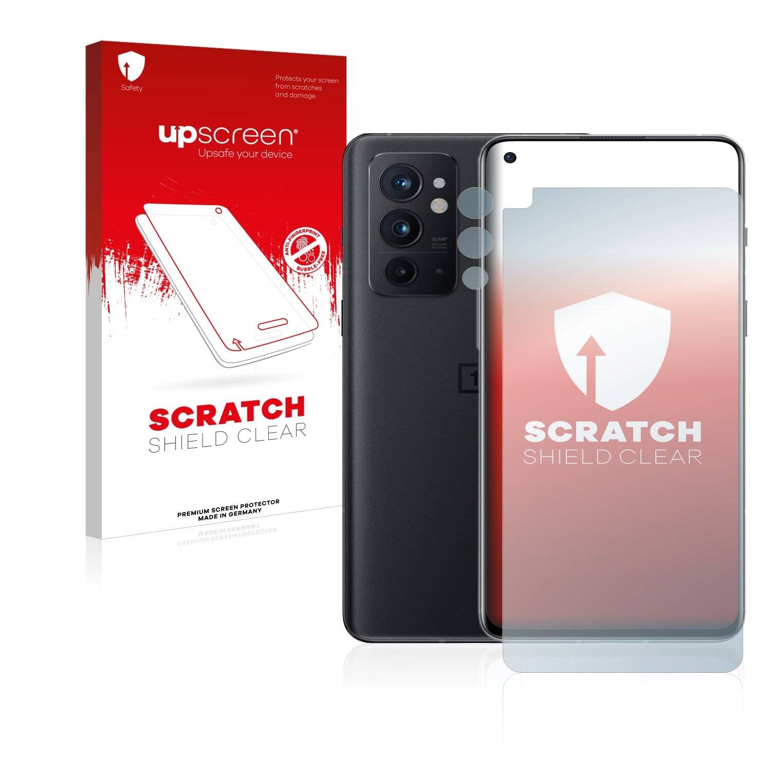 upscreen Scratch Shield Clear Premium Displayschutzfolie für OnePlus 9RT 5G (Vorderseite +