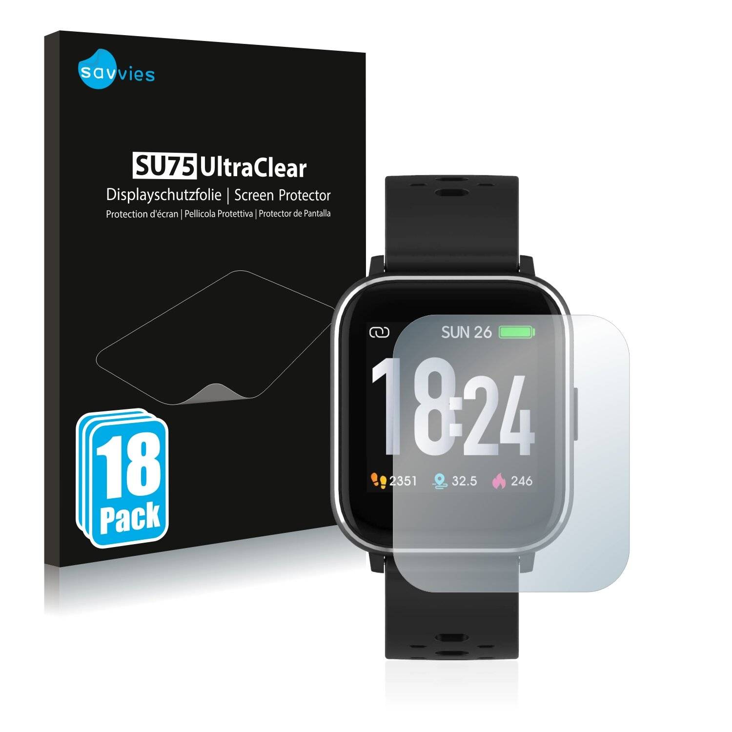 18x Savvies SU75 Displayschutzfolie für Denver