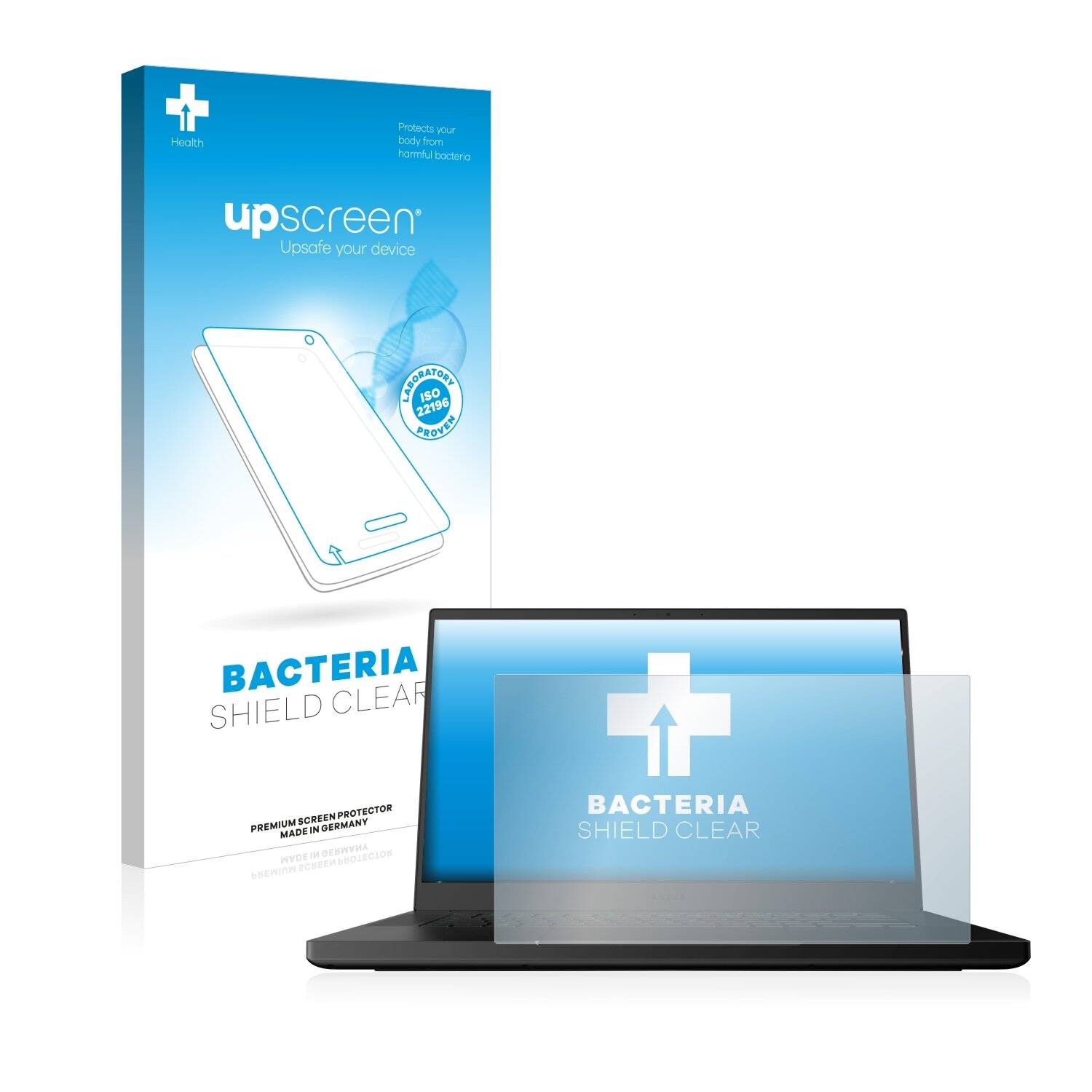 upscreen Bacteria Shield Clear Premium Antibakterielle Displayschutzfolie für Razer Blade 15