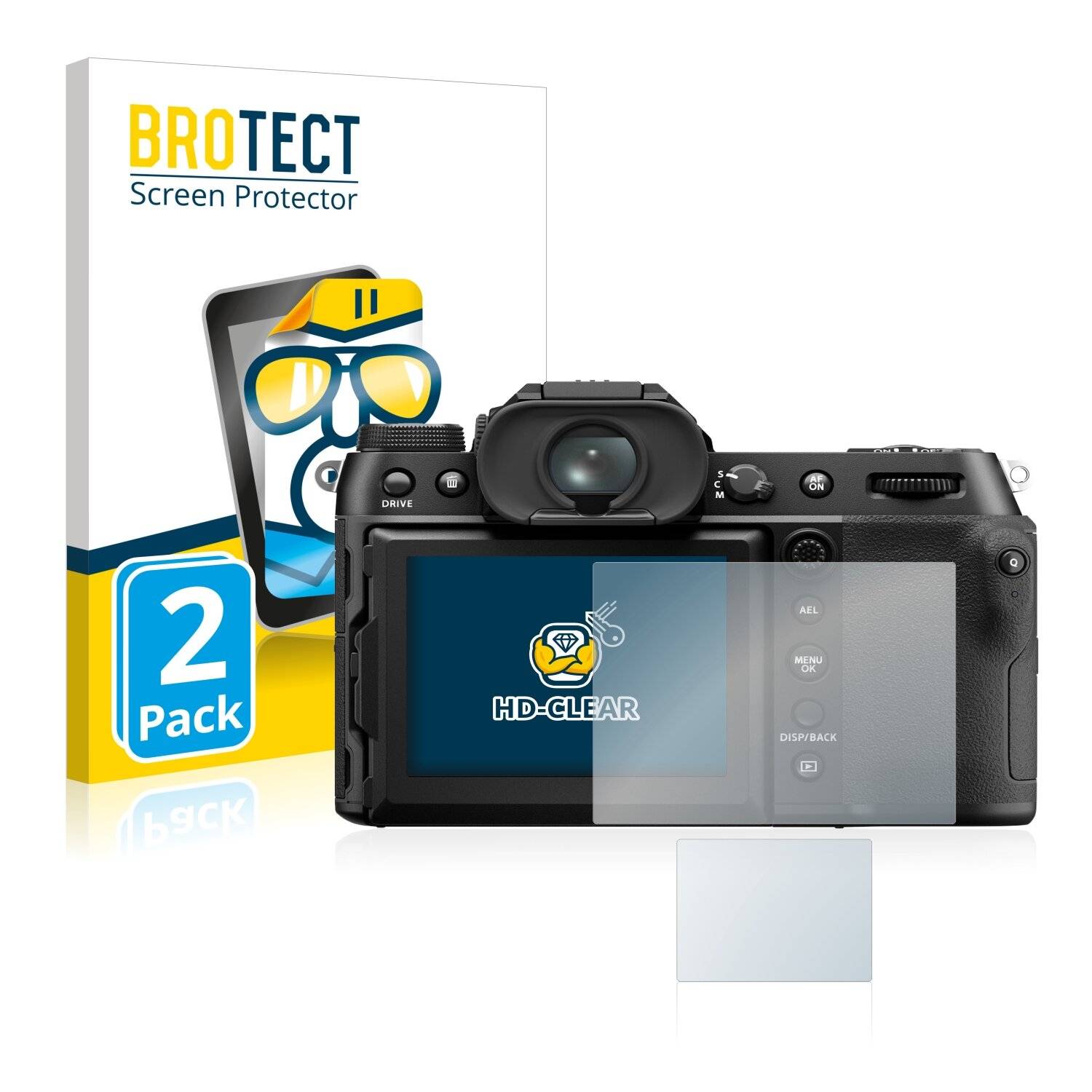 2x BROTECT HD-Clear Displayschutzfolie für Fujifilm GFX50S