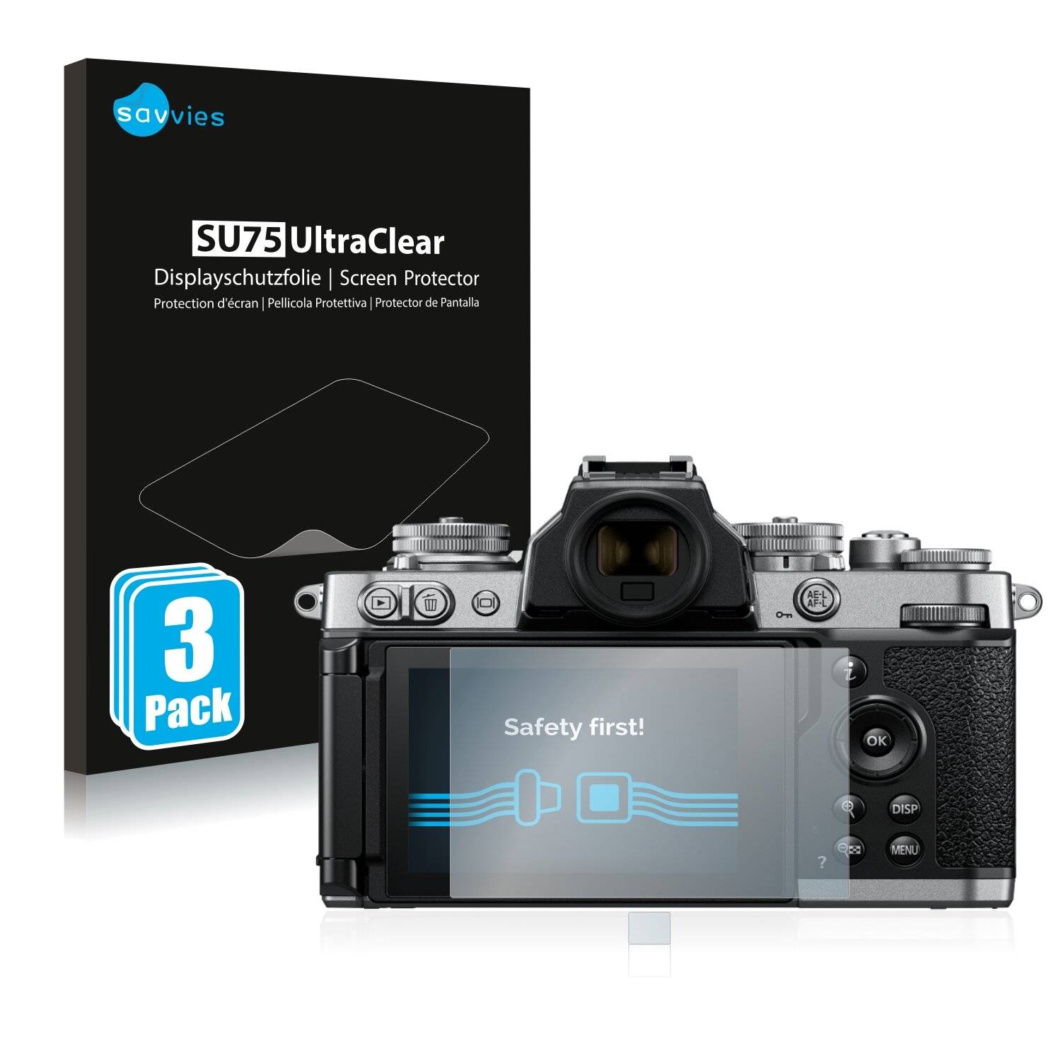 6x Savvies SU75 Displayschutzfolie für Nikon Z