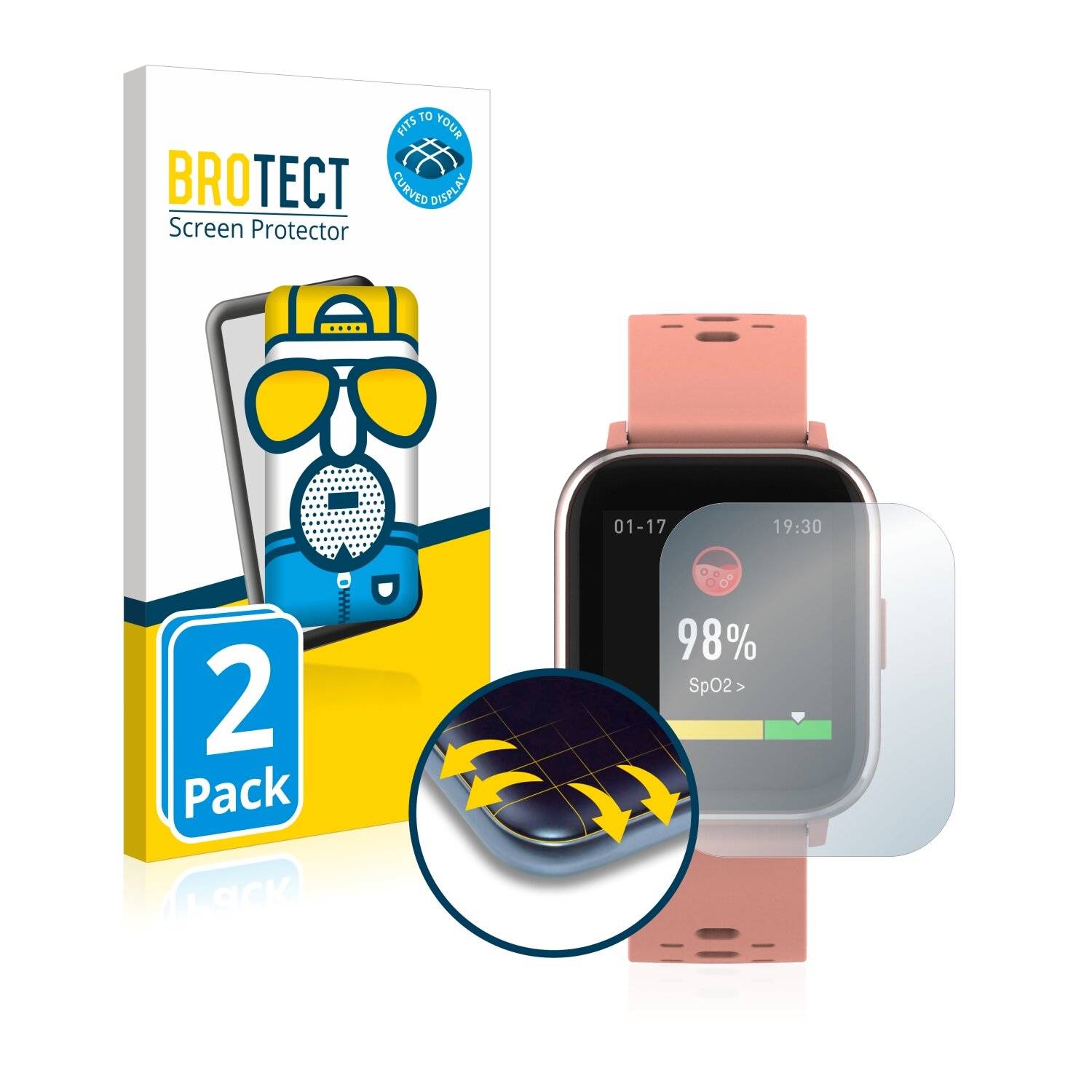 2x BROTECT Flex Matte Full-Cover Displayschutzfolie für Denver