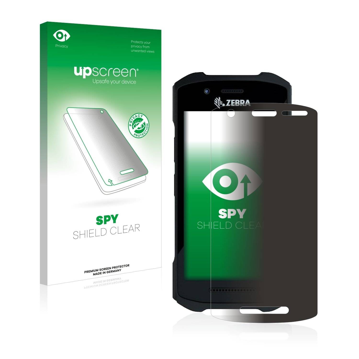 upscreen Spy Shield Clear Premium Blickschutzfolie für Zebra