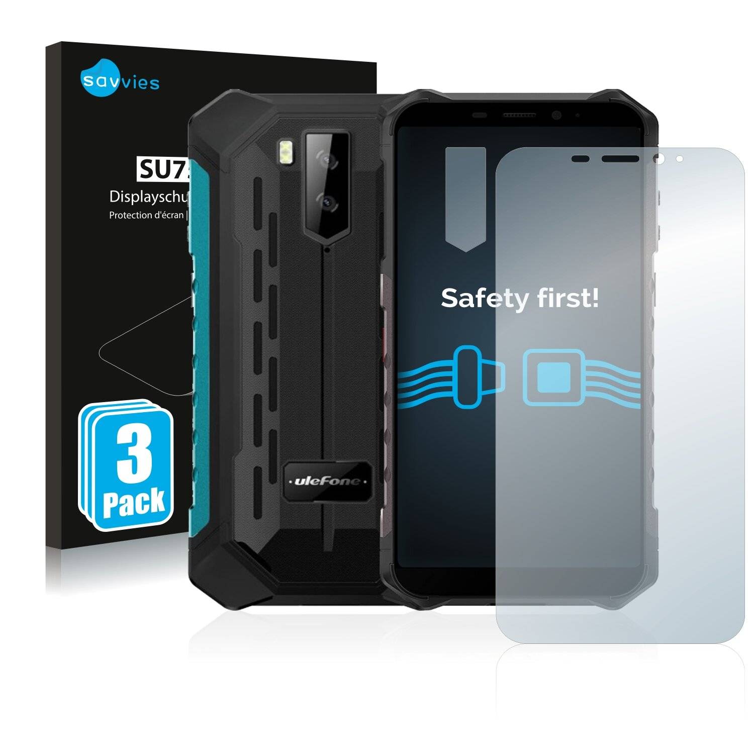 6x Savvies SU75 Displayschutzfolie für Ulefone Armor X9 (Vorderseite +