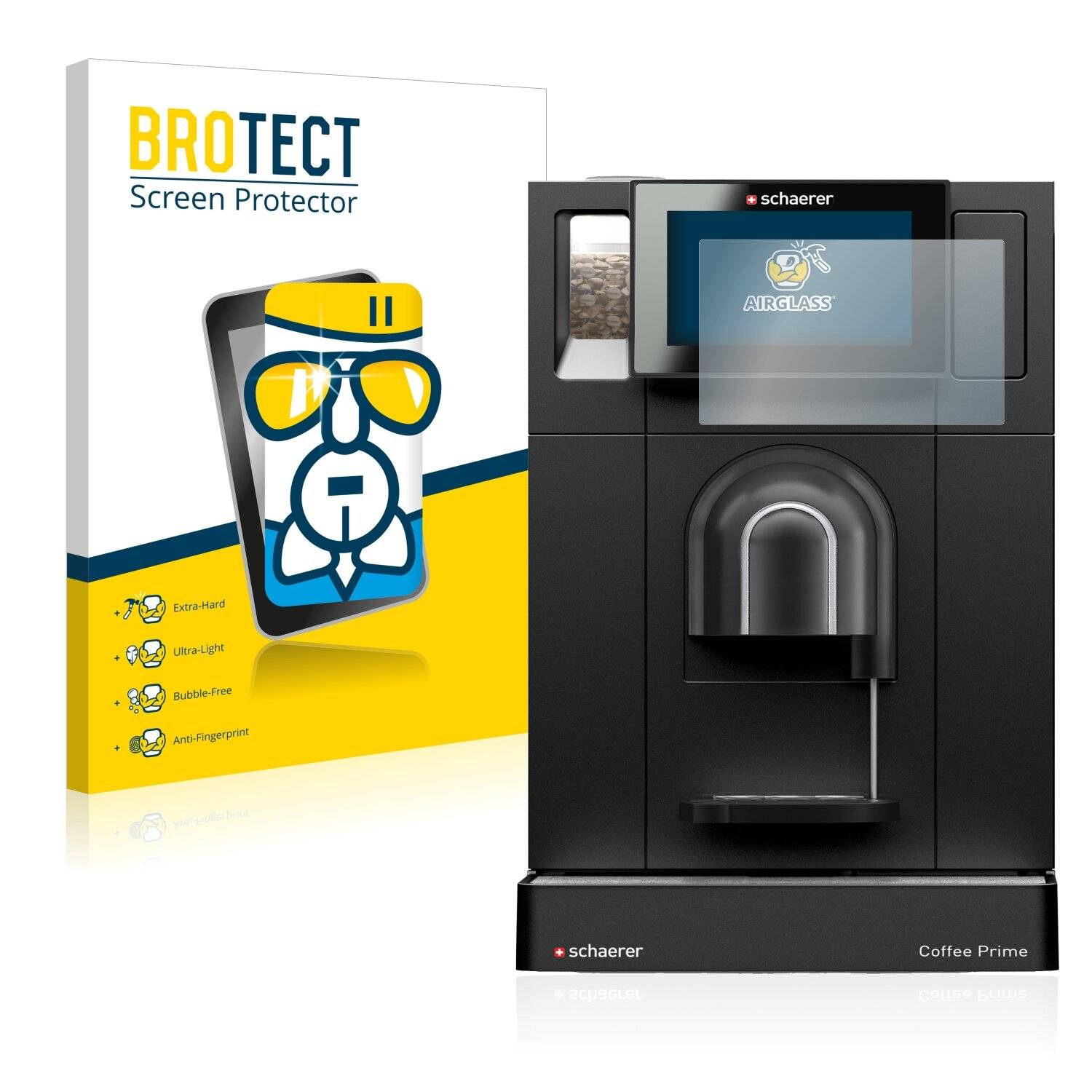 BROTECT AirGlass Schutzglas Folie für Schaerer Coffee