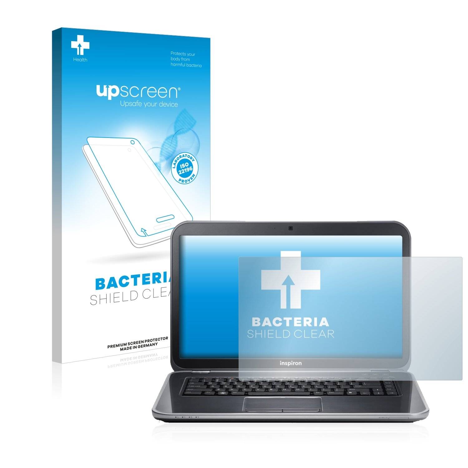 upscreen Bacteria Shield Clear Premium Antibakterielle Displayschutzfolie für Dell Inspiron