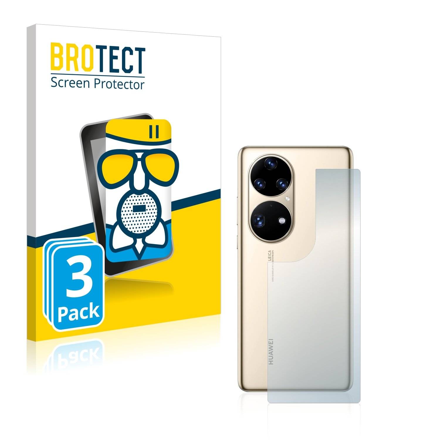 3x BROTECT AirGlass Matte Schutzglas Folie für Huawei P50 Pro
