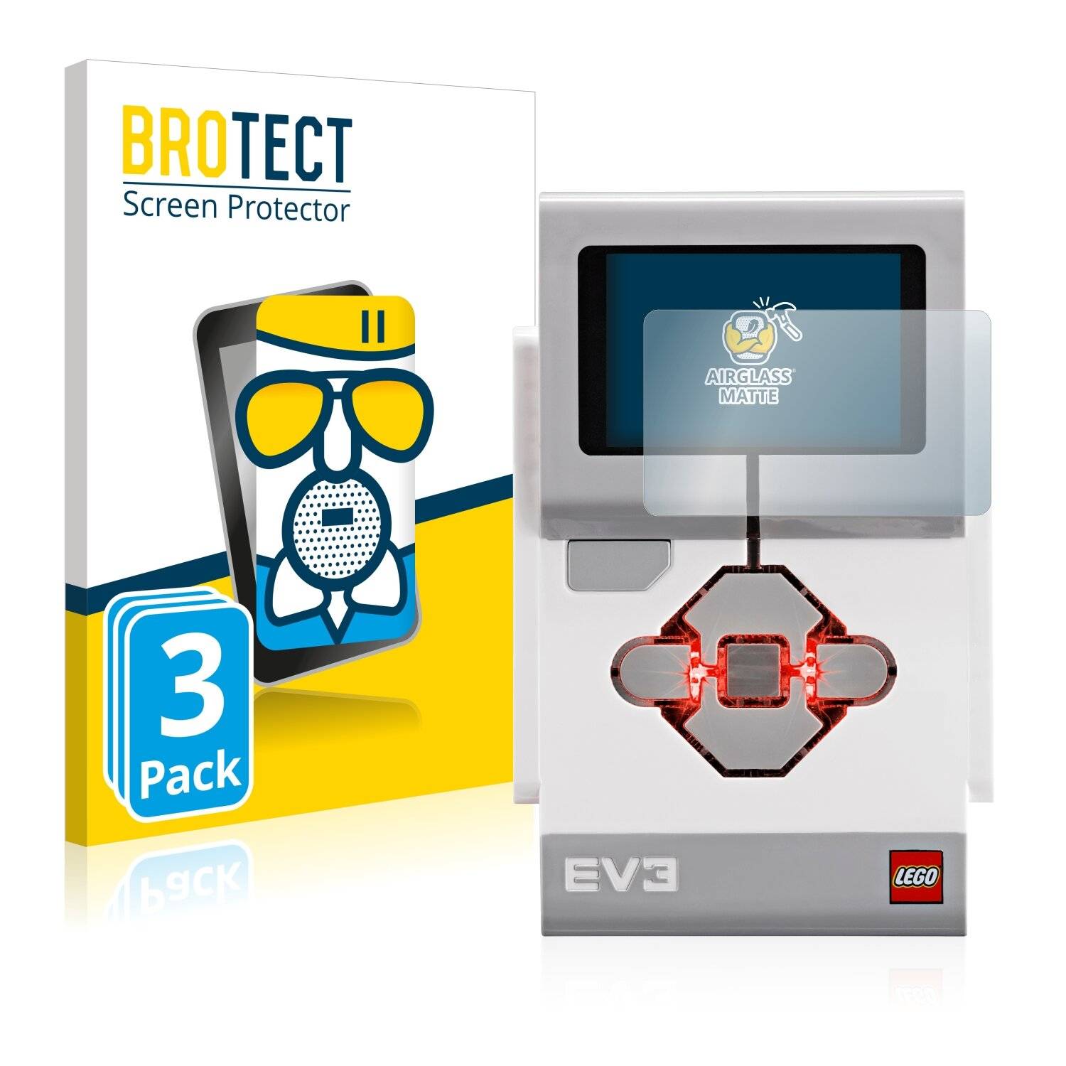 3x BROTECT AirGlass Matte Schutzglas Folie für Lego Mindstorms EV3 Intelligenter