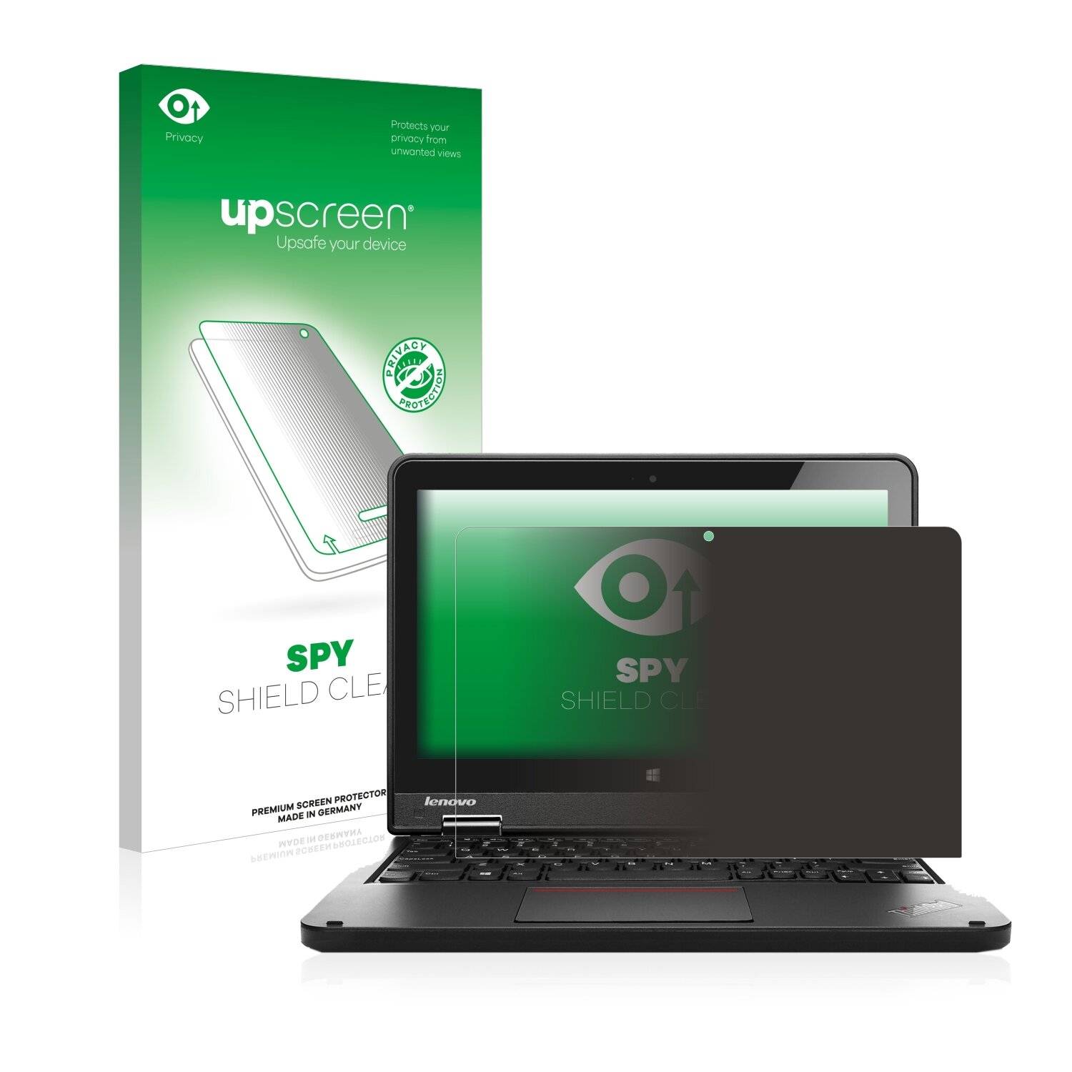 upscreen Spy Shield Clear Premium Blickschutzfolie für Lenovo ThinkPad Yoga 11e