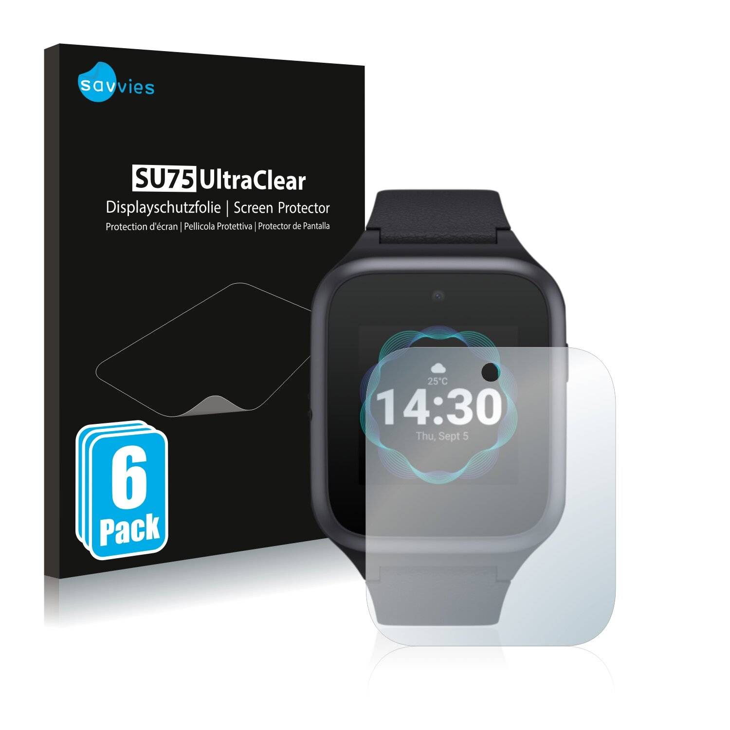 6x Savvies SU75 Displayschutzfolie für TCL Family Watch