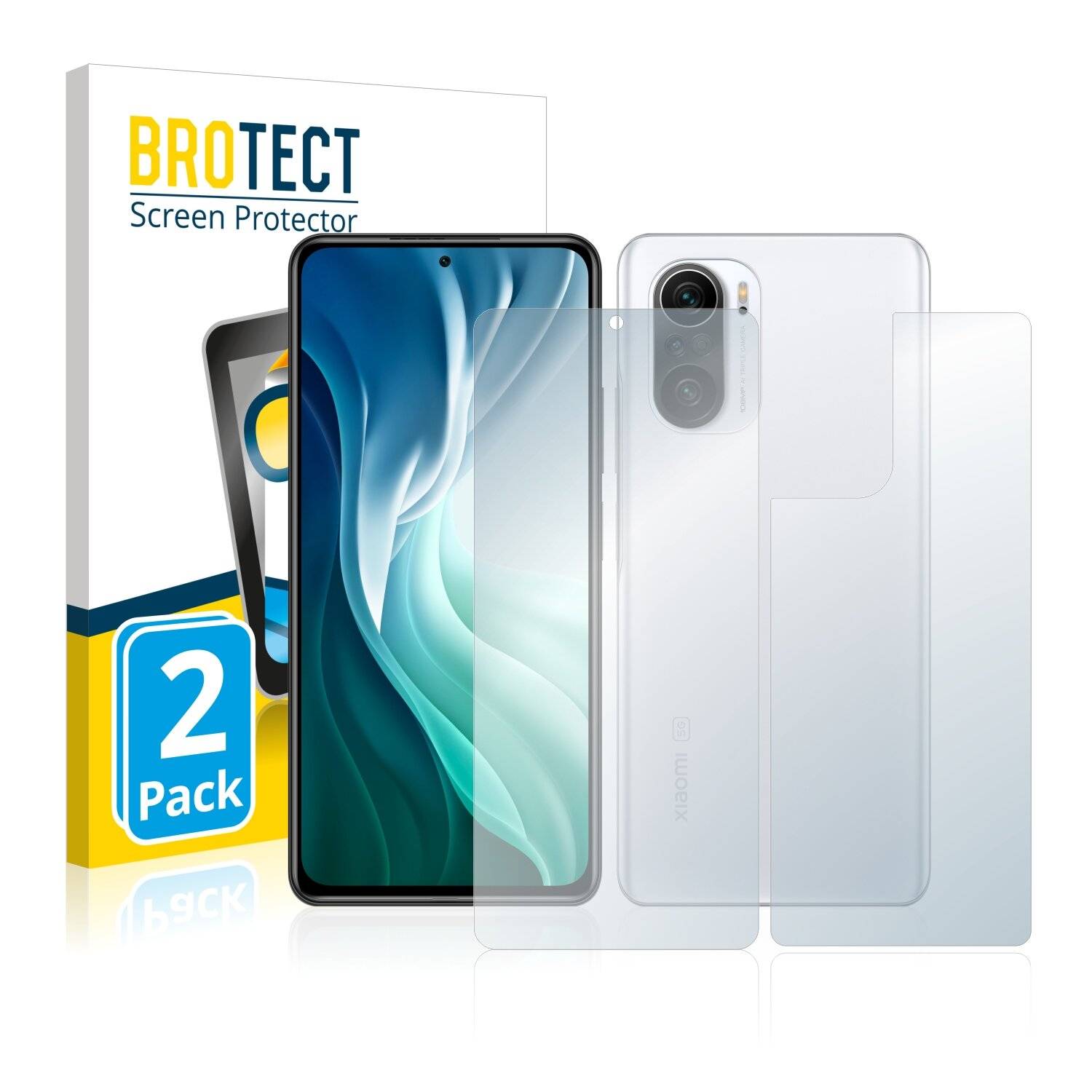 2x BROTECT HD-Clear Displayschutzfolie für Xiaomi Mi 11X Pro (Vorder +