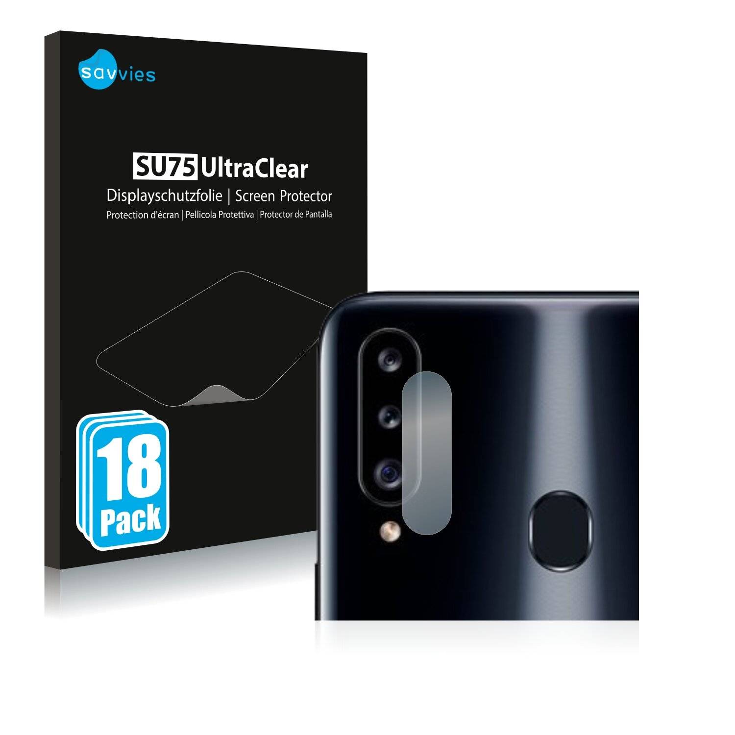 18x Savvies SU75 Displayschutzfolie für Samsung Galaxy A20s (NUR