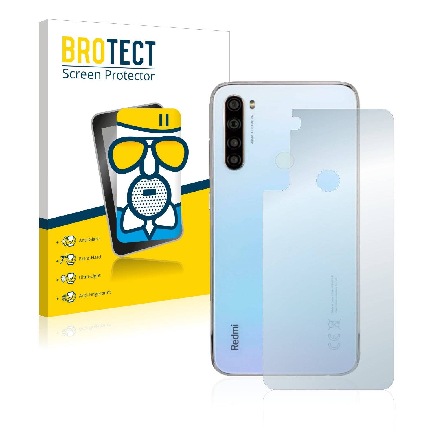 BROTECT AirGlass Matte Schutzglas Folie für Xiaomi Redmi Note 8 2021