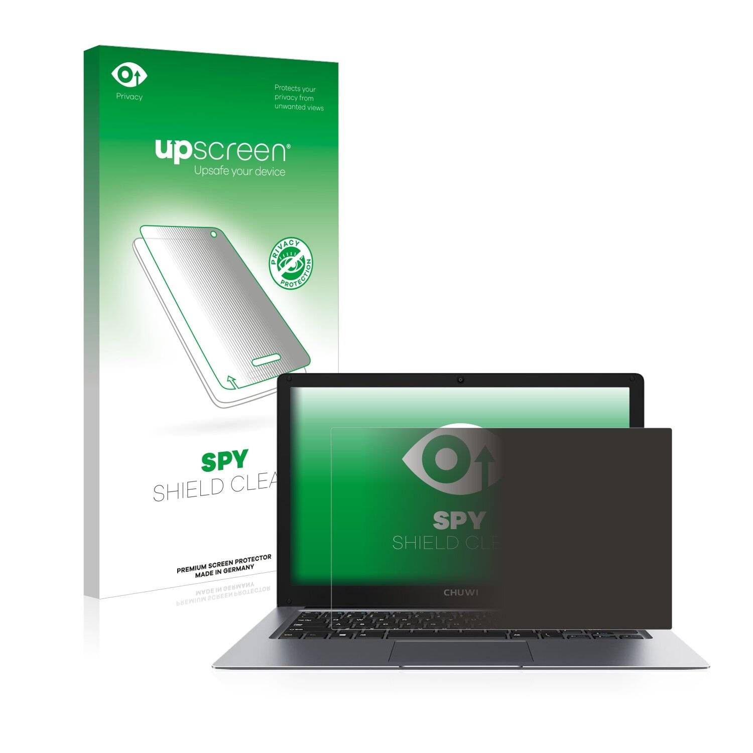 upscreen Spy Shield Clear Premium Blickschutzfolie für Chuwi HeroBook Pro