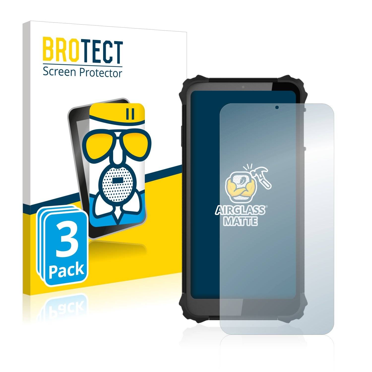 3x BROTECT AirGlass Matte Schutzglas Folie für DT Research