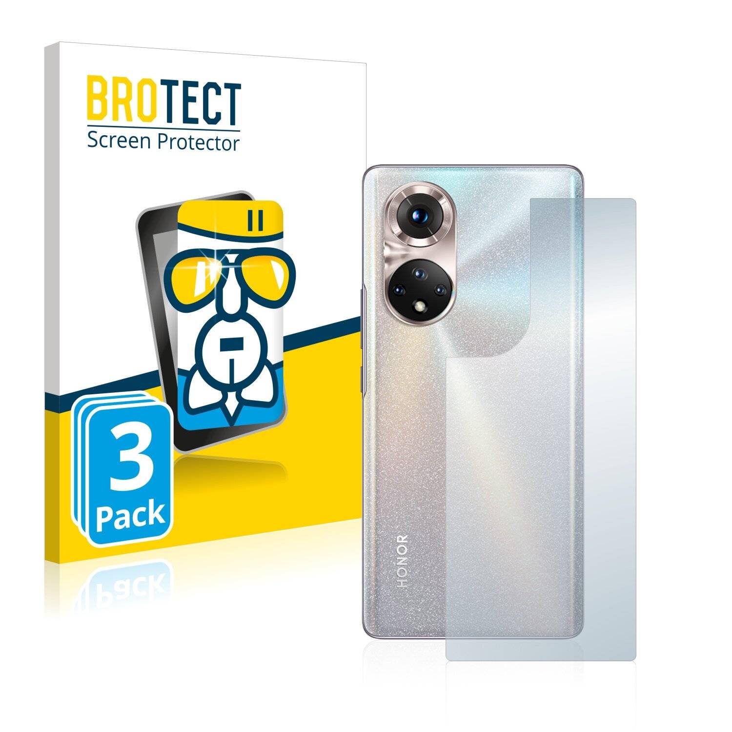3x BROTECT AirGlass Schutzglas Folie für Honor 50 Pro