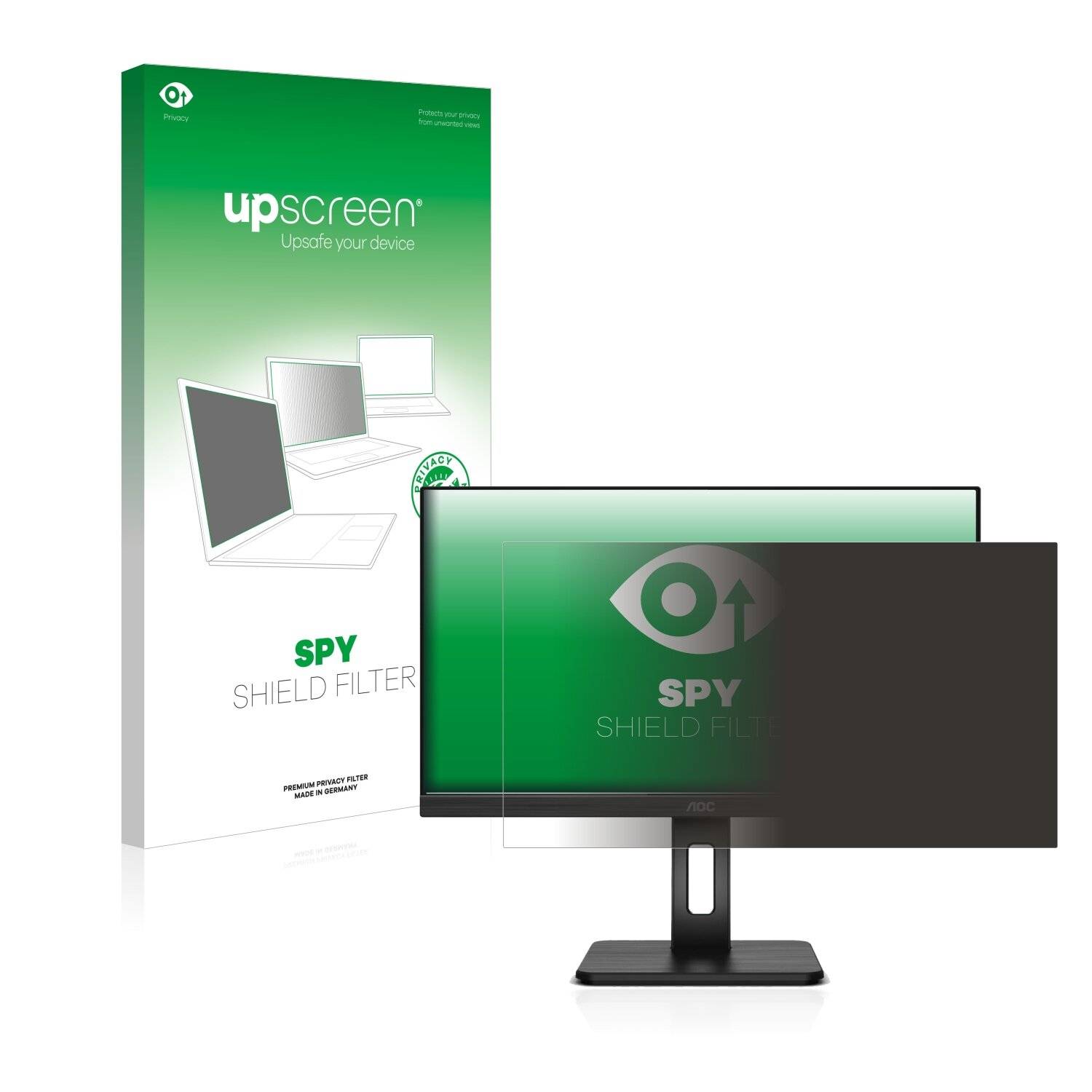 upscreen Spy Shield Filter Premium Blickschutzfilter für AOC