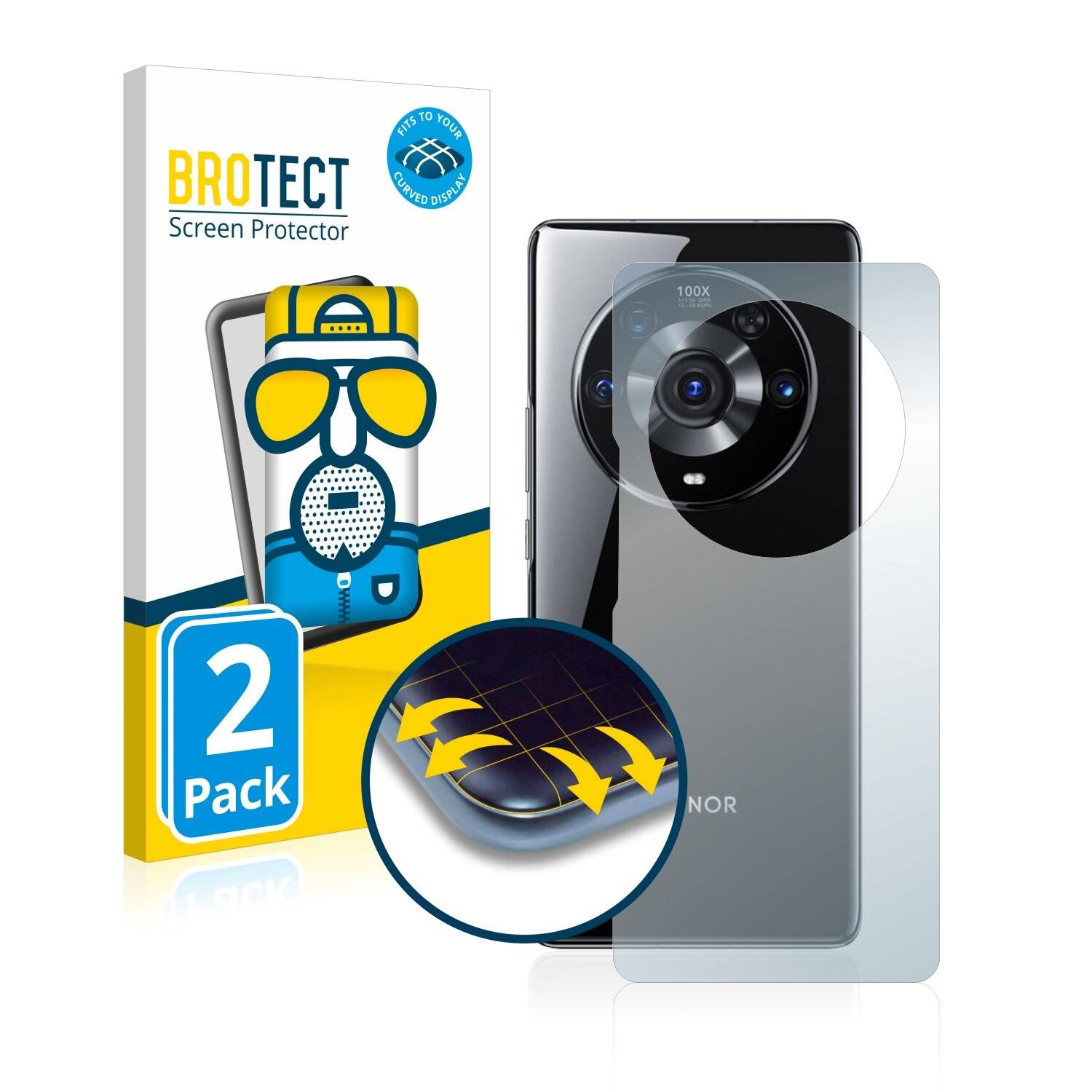 2x BROTECT Flex Matte Full-Cover Displayschutzfolie für Honor Magic 3