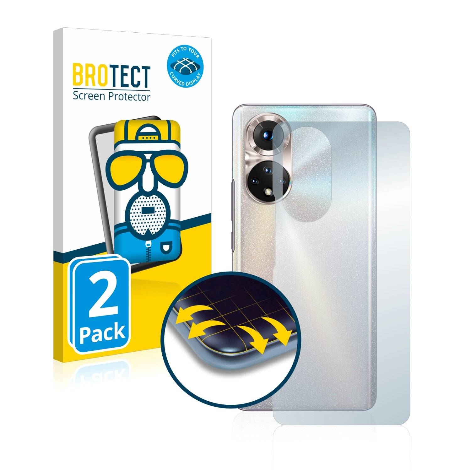 2x BROTECT Flex Matte Full-Cover Displayschutzfolie für Honor 50