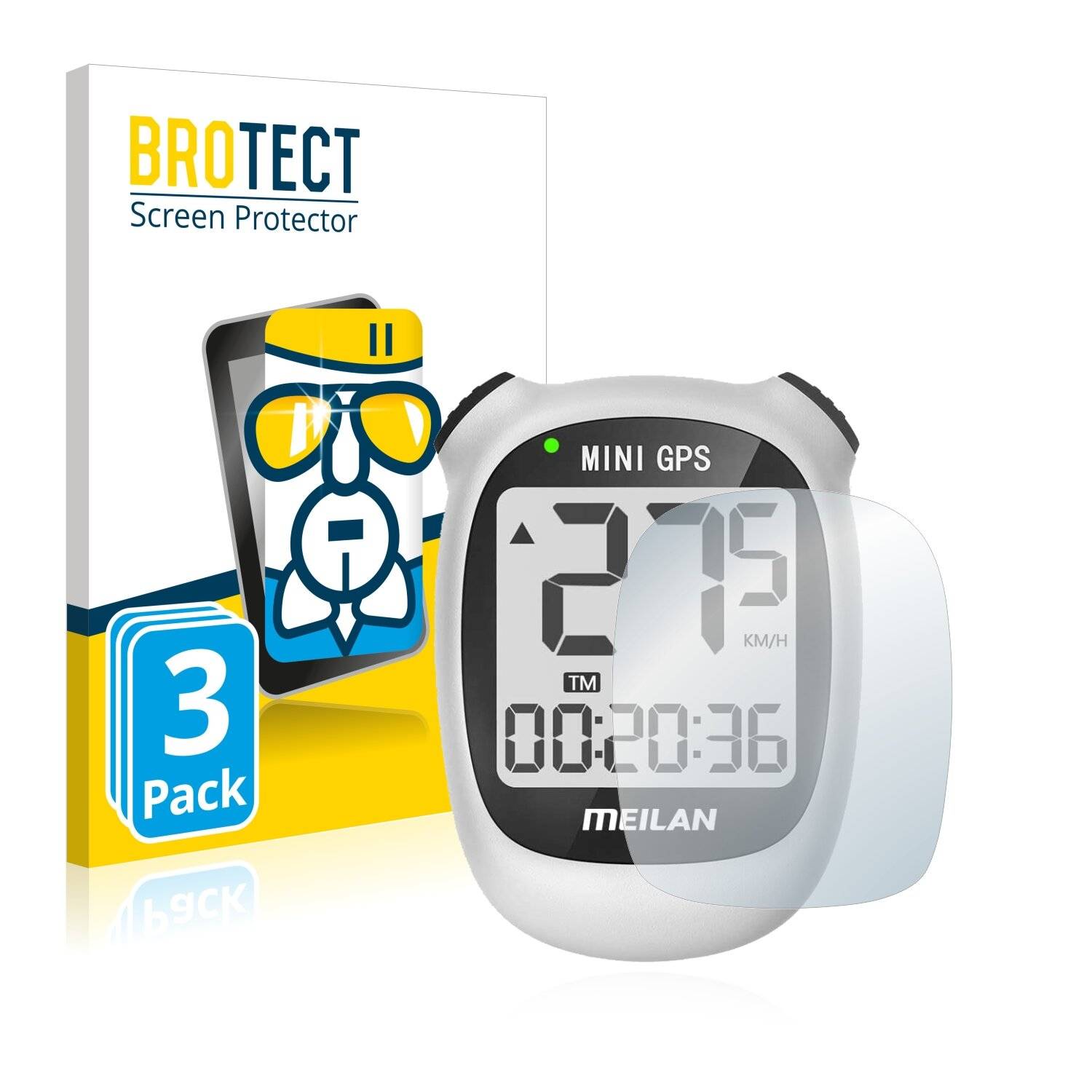 3x BROTECT AirGlass Schutzglas Folie für Meilan M3