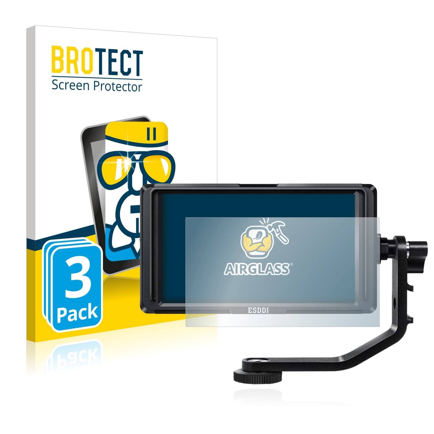 3x BROTECT AirGlass Schutzglas Folie für ESDDI F5