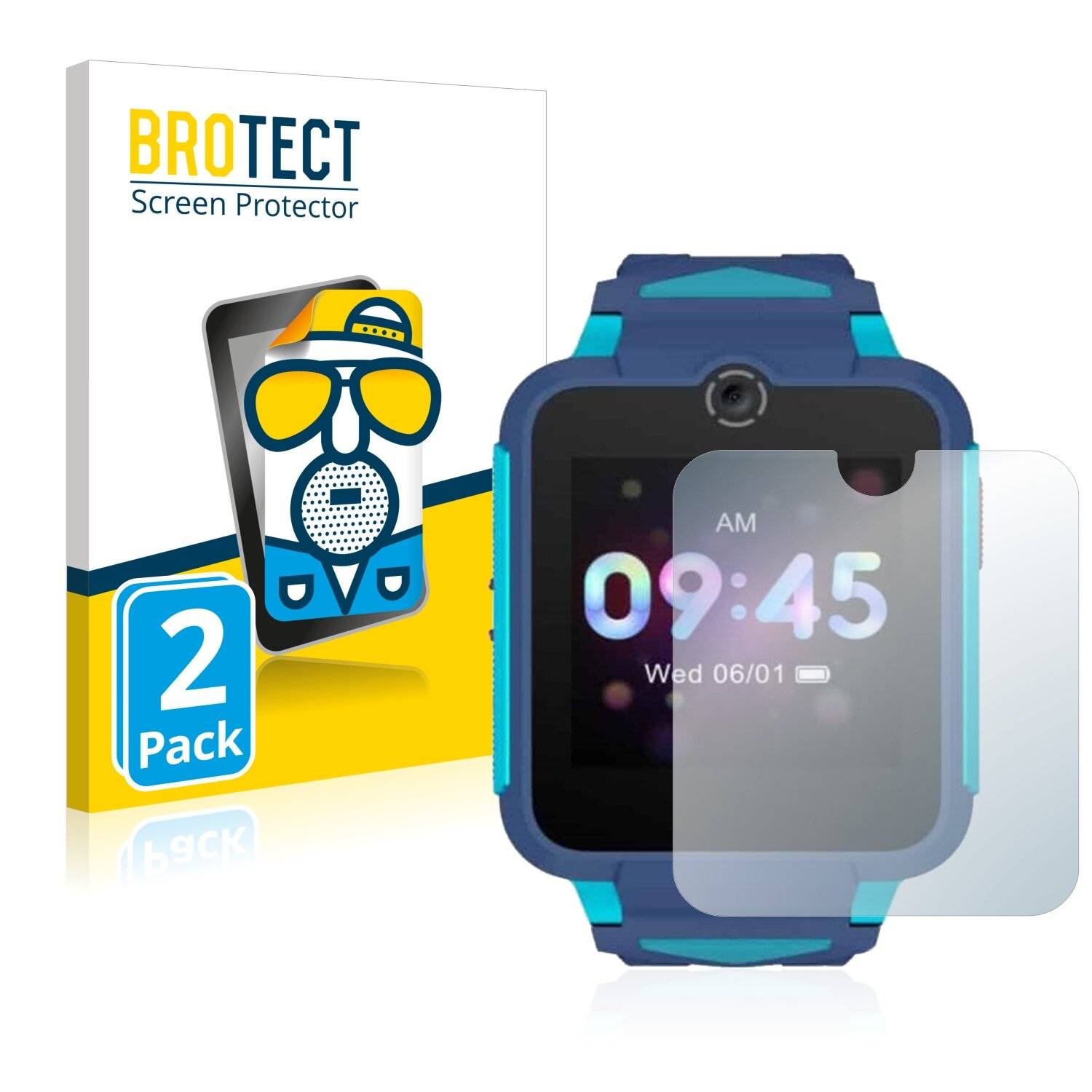 2x BROTECT Matte Displayschutzfolie für TCL Movetime Family Watch 2 - Entspiegelt,