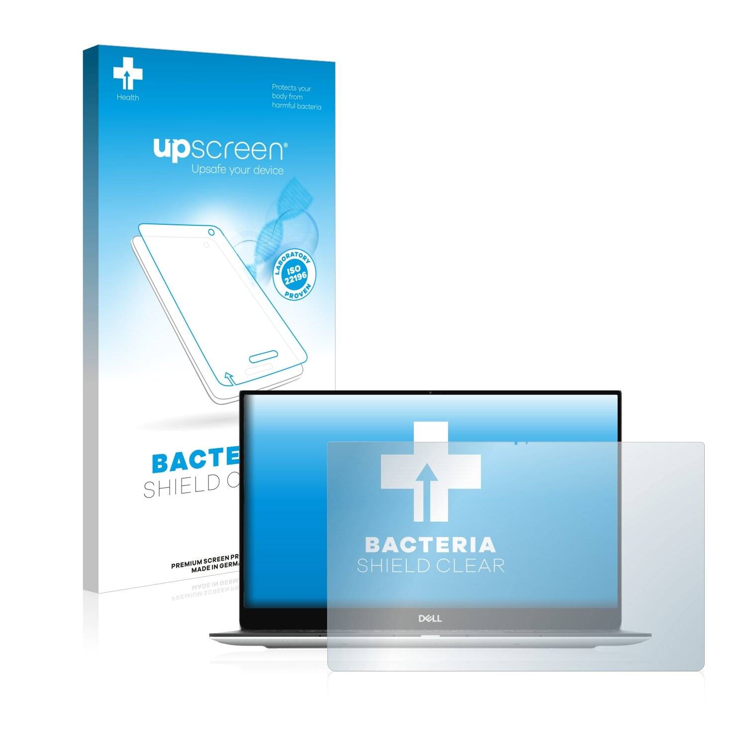 upscreen Bacteria Shield Clear Premium Antibakterielle Displayschutzfolie für Dell XPS 13
