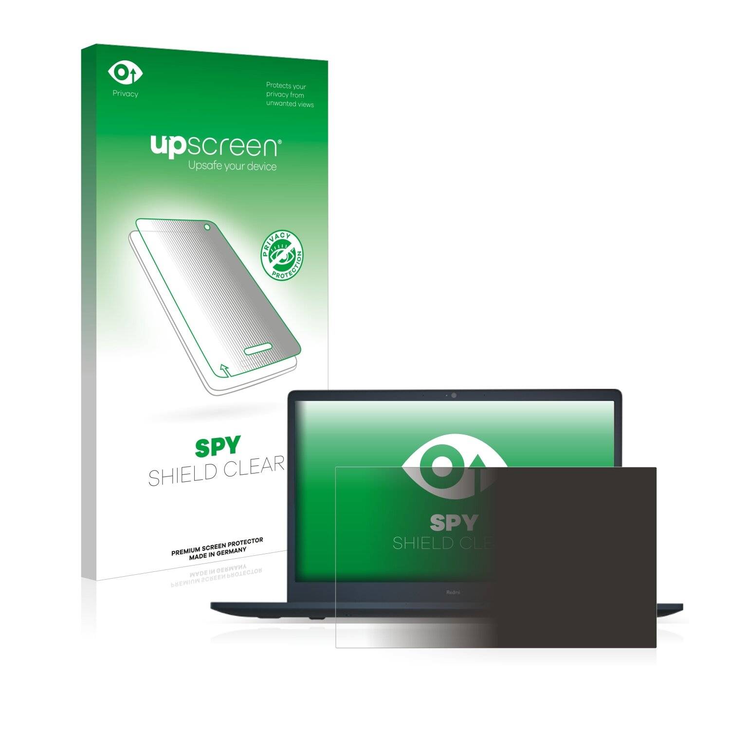 upscreen Spy Shield Clear Premium Blickschutzfolie für Xiaomi RedmiBook 15