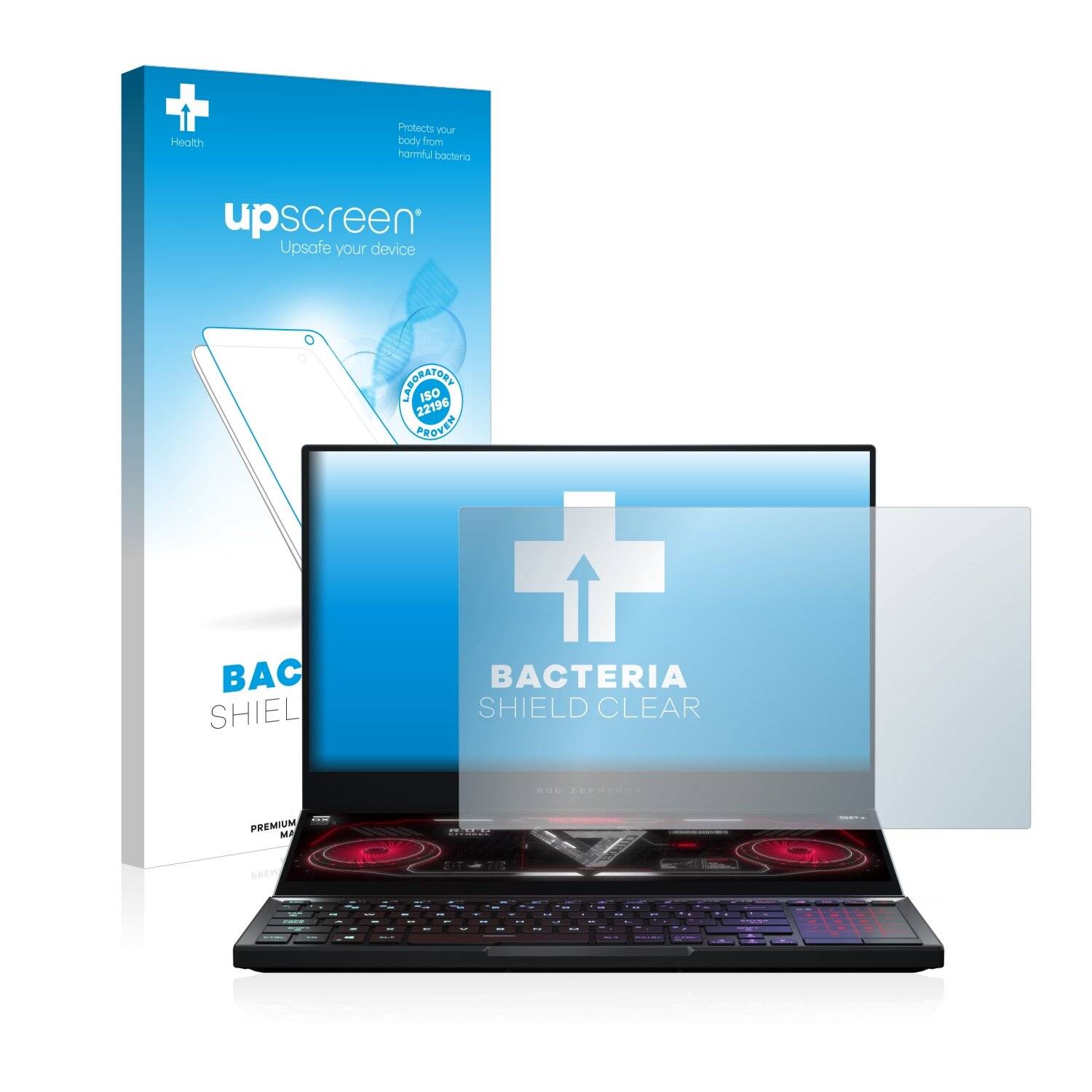 upscreen Bacteria Shield Clear Premium Antibakterielle Displayschutzfolie für Asus ROG